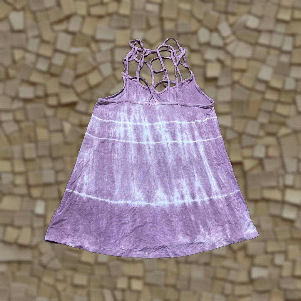 American Eagle Outfitters American Eagle Outfitters Tank Top Womens Small Purple White Sleeveless Halter Casual Basic Modern Spring Summer Fall Regular Womens Size S / US 4 / IT 40 - 1 Thumbnail