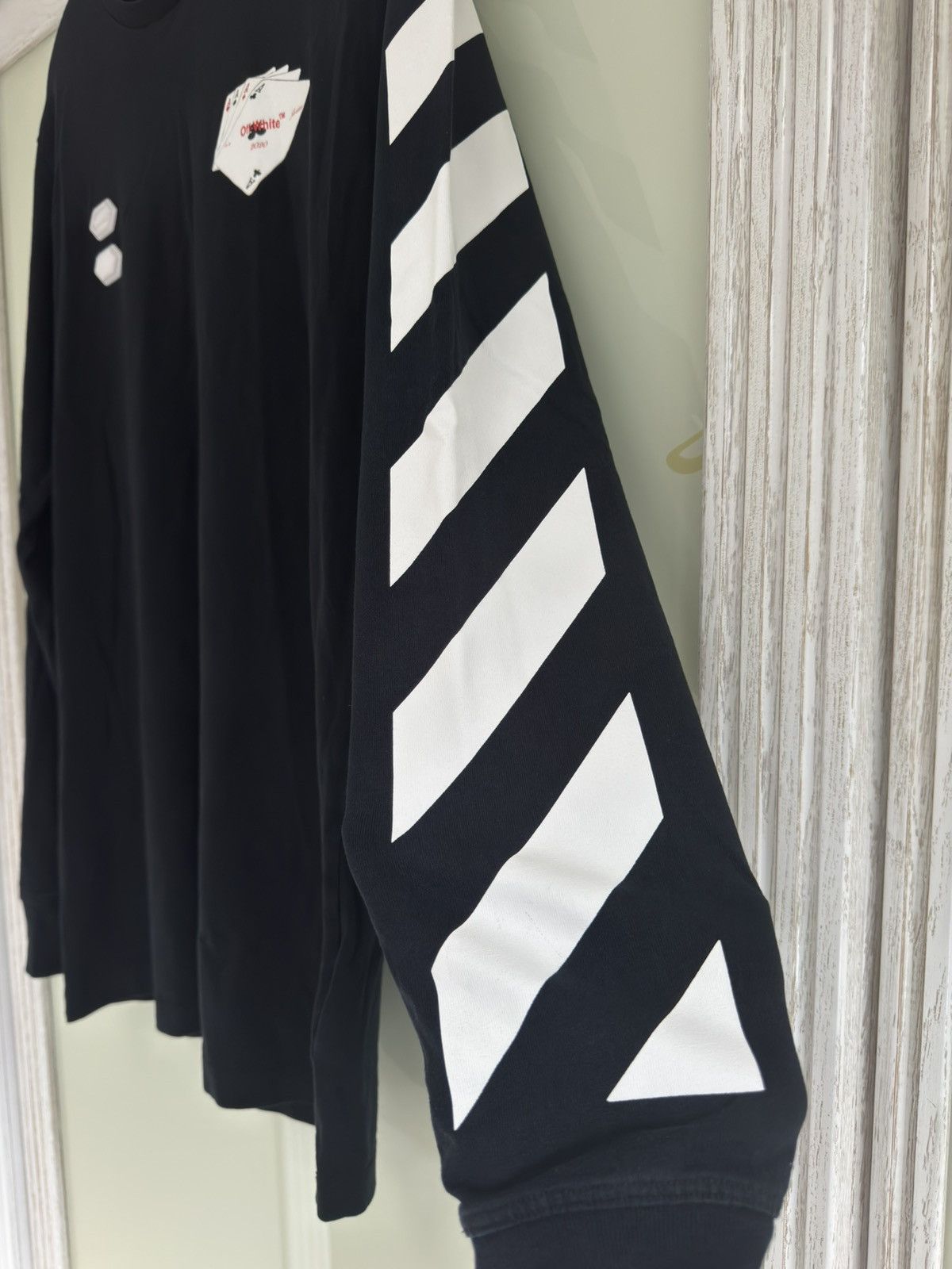 Off-White Off White x Virgil Abloh Hand Card Long Sleeve Tee Black Size US L / EU 52-54 / 3 - 13 Thumbnail