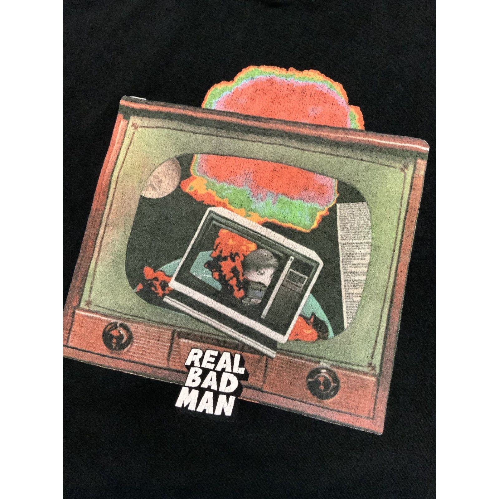 Real Bad Man RBM Real Bad Man Crimewave MFG Television TV Black Graphic S/S T-Shirt Sz. L Mens Modern Large Graphic Shirt Size US L / EU 52-54 / 3 - 2 Thumbnail