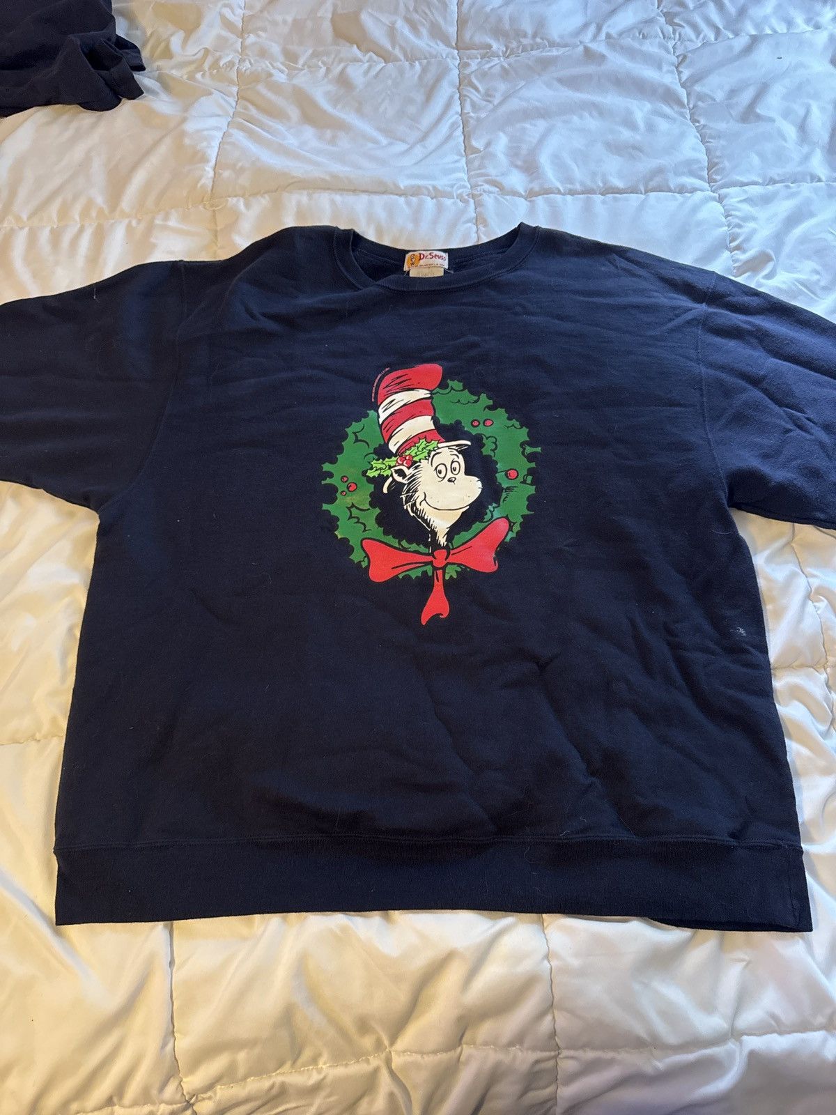 Vintage 94 Dr Seuss Christmas Wreath Sweatshirt JUNIOR XL Size US S / EU 44-46 / 1 - 1 Thumbnail