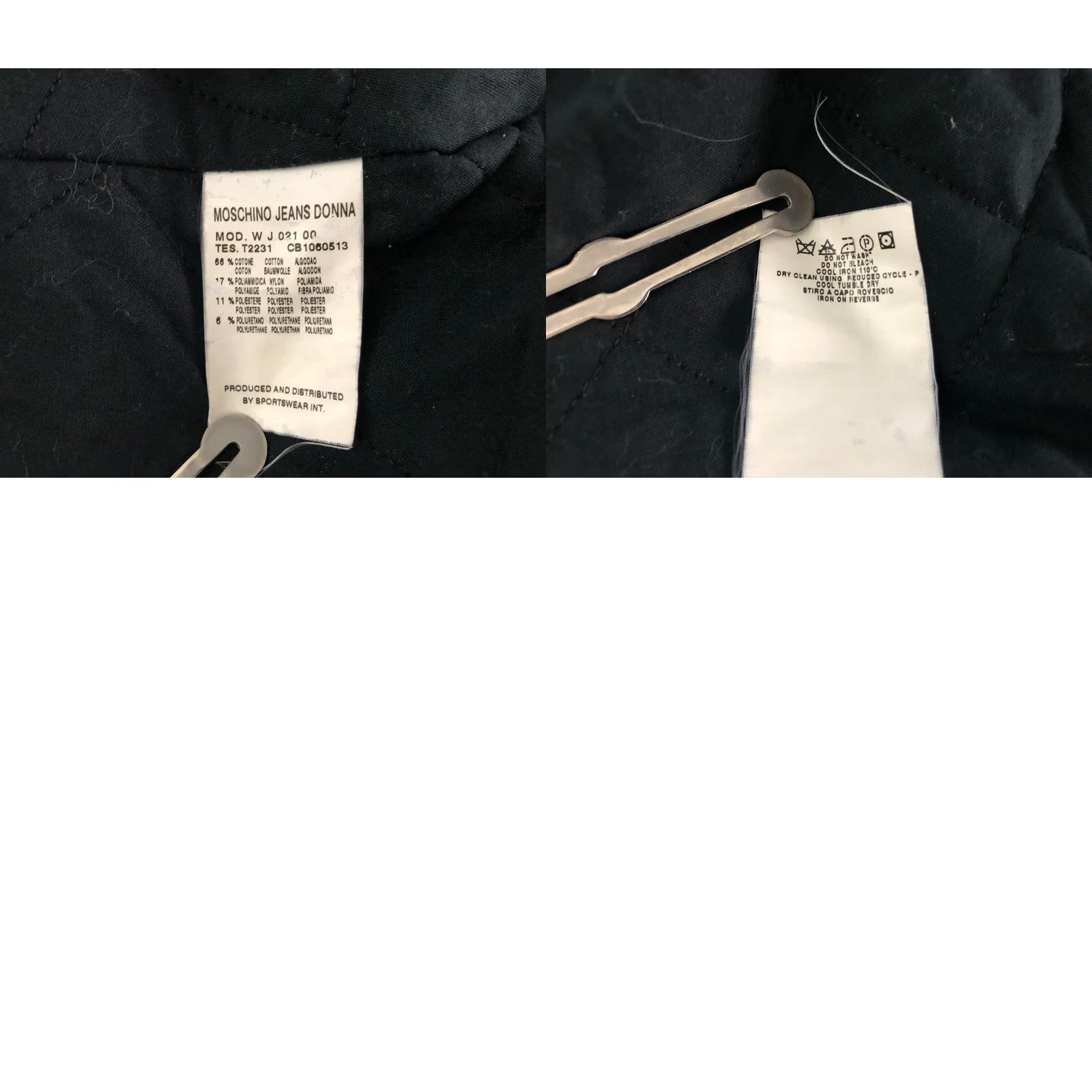 Vintage Moschino Jeans Donna Women's Jacket Size 12 Black Cotton Blend Jacket with Logo Pockets Casual Fall/Spring Womens Size 34" / US 12 / IT 48 - 9 Thumbnail
