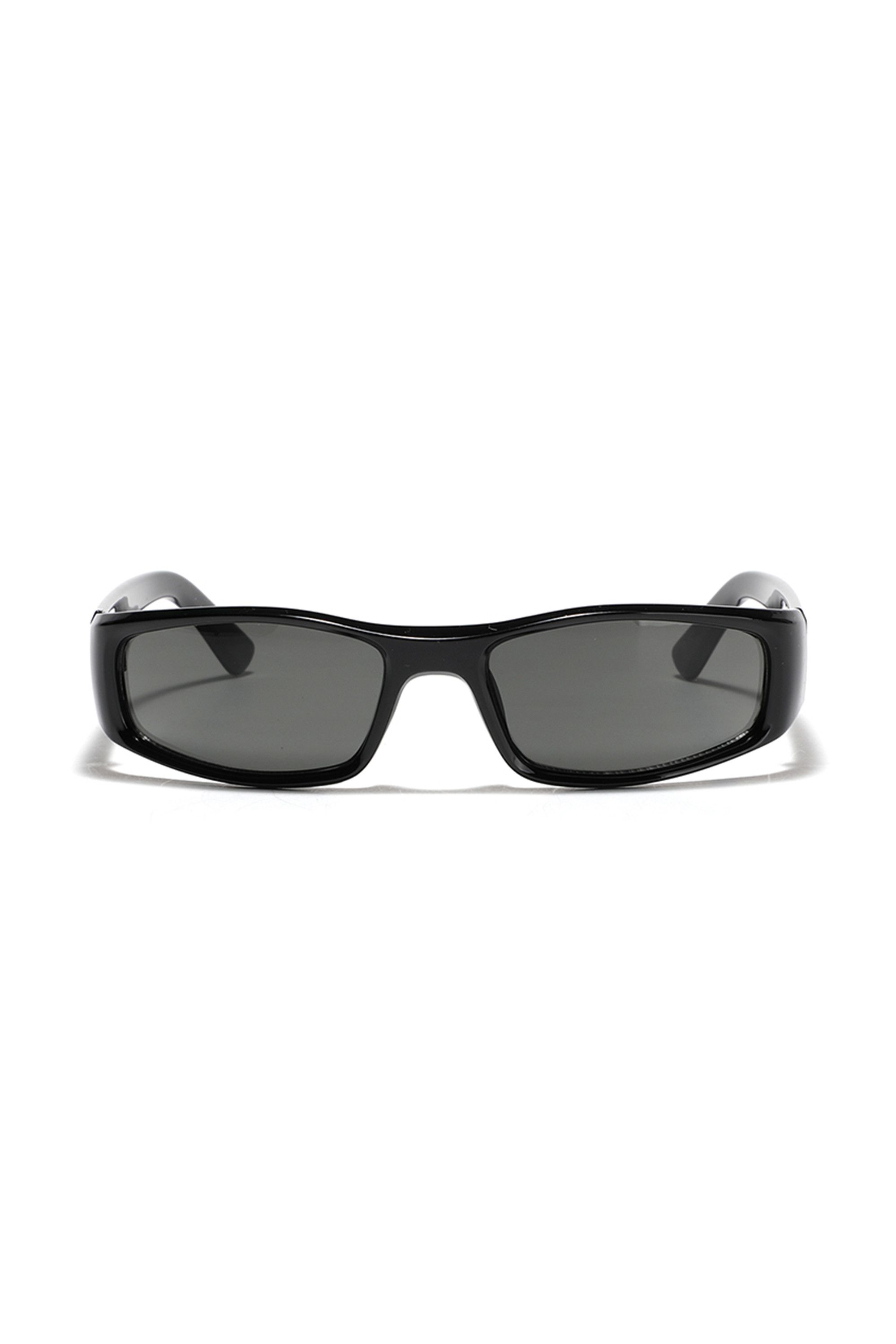 Japanese Brand Vtg Avant Garde Y2K Black Rectangle Sunglasses Unisex OS Size ONE SIZE - 2 Thumbnail