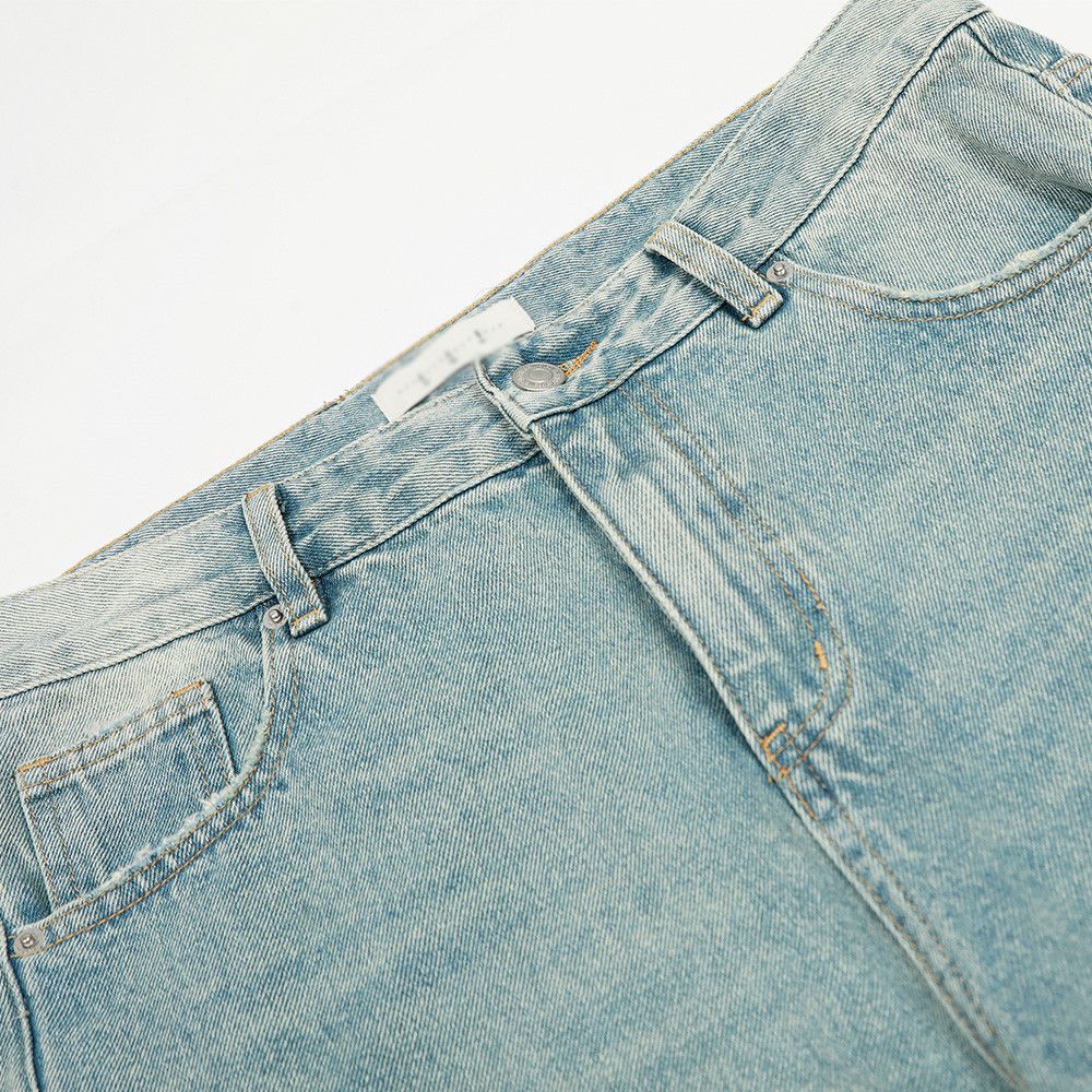 Japanese Brand × Jean Men's vintage washed gradient distressed wide-leg jeans Size US 32 / EU 48 - 5 Thumbnail