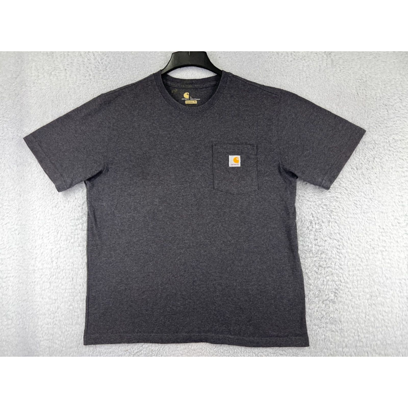 Carhartt Carhartt Shirt Mens Large Gray Short Sleeve Crew Neck Cotton Blend Pocket Size US L / EU 52-54 / 3 - 2 Thumbnail