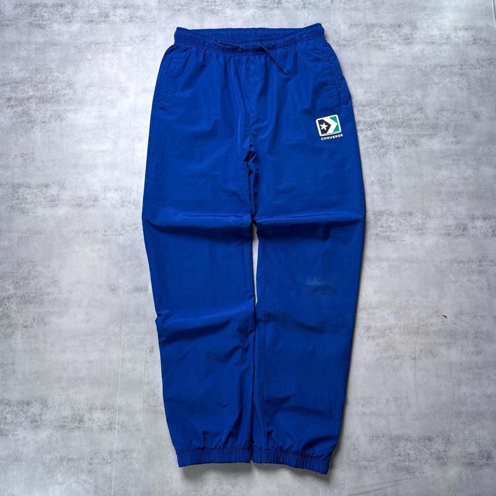 Converse Y2K Converse Track Pants Blue 00s Nylon Pants Size US 36 / EU 52 - 1 Thumbnail