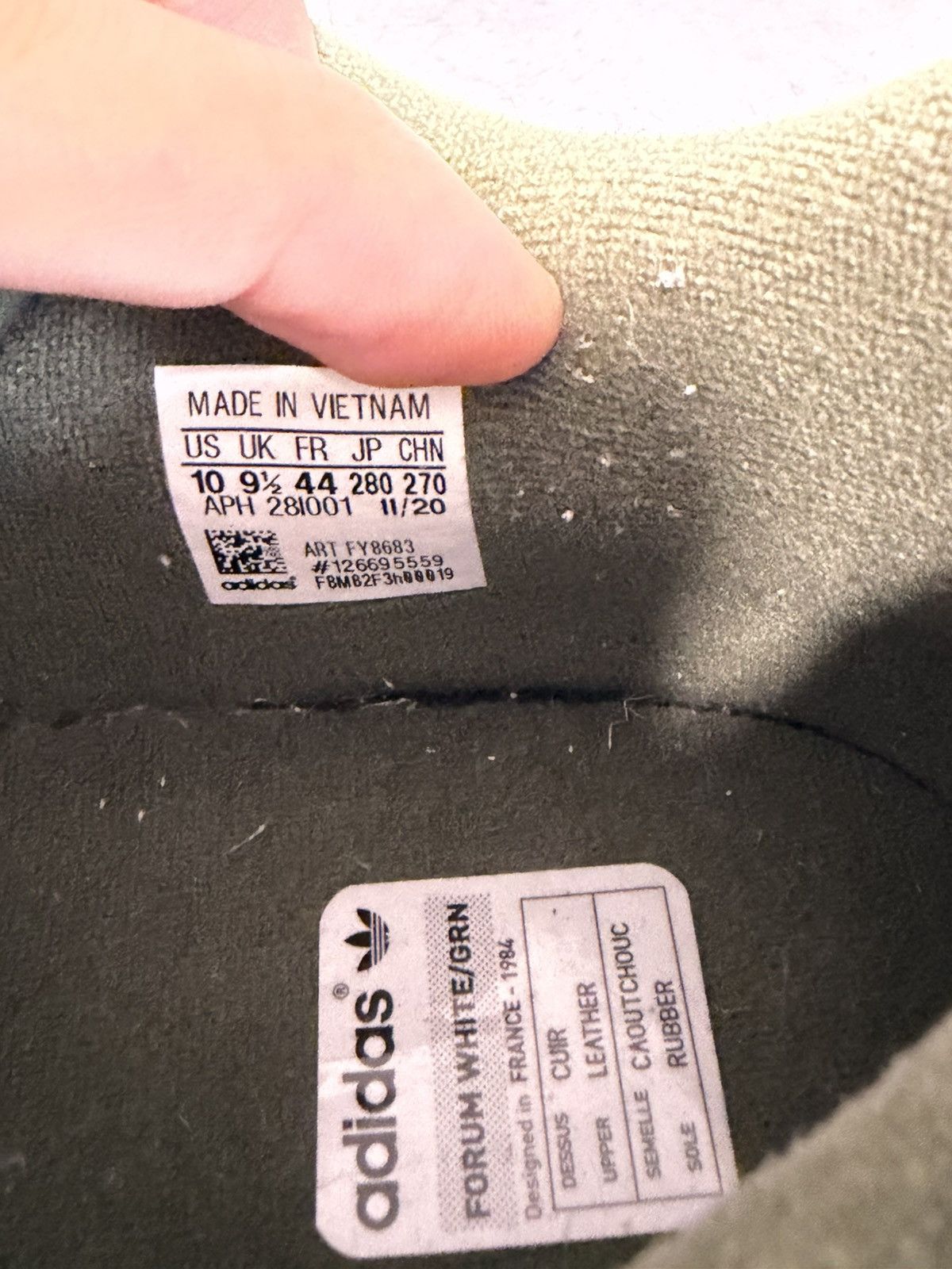 Adidas Adidas Forum Low Green/Natural Size US 10 / EU 43 - 6 Thumbnail