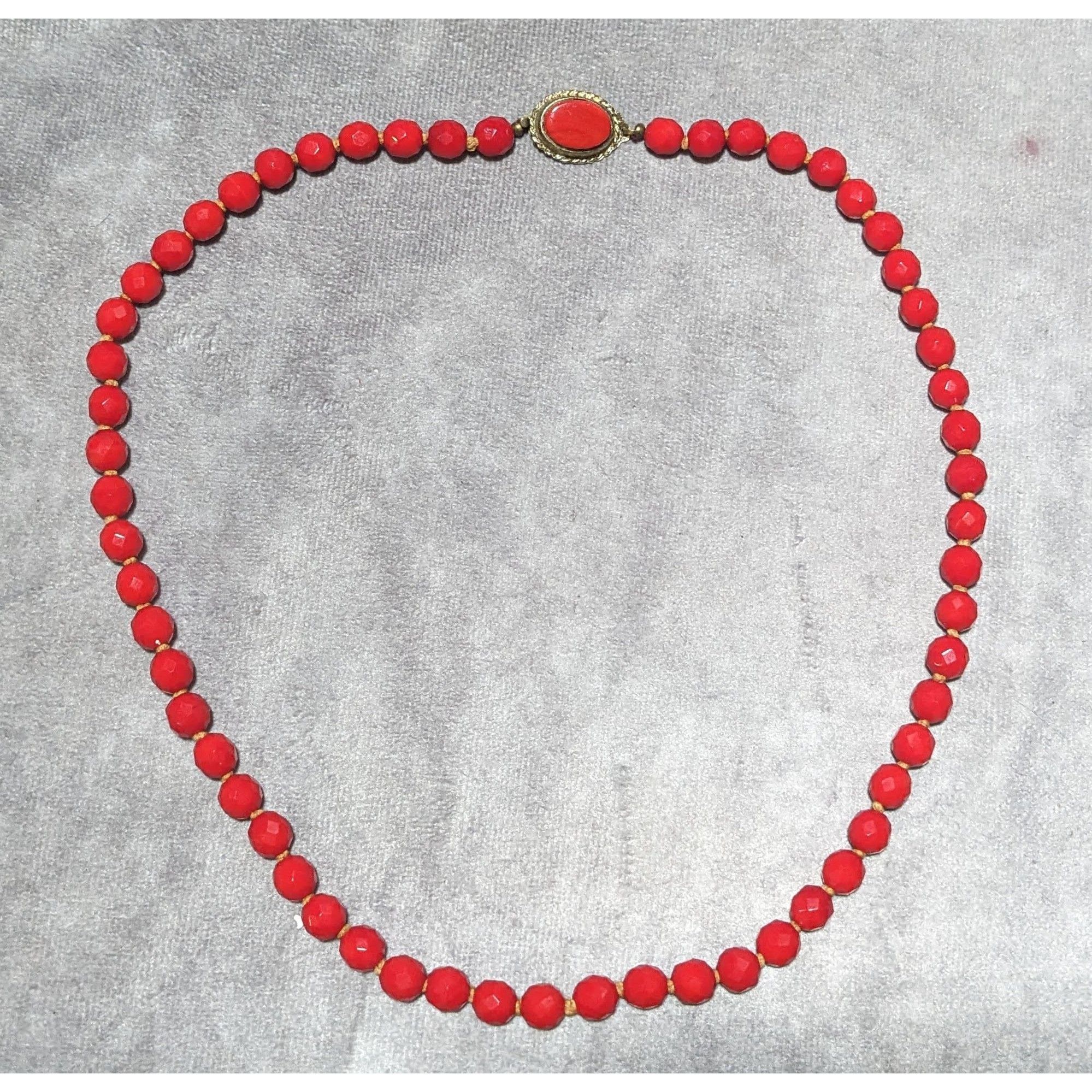 Other Vintage Japanese Red Glass Beaded Necklace Size ONE SIZE - 10 Thumbnail