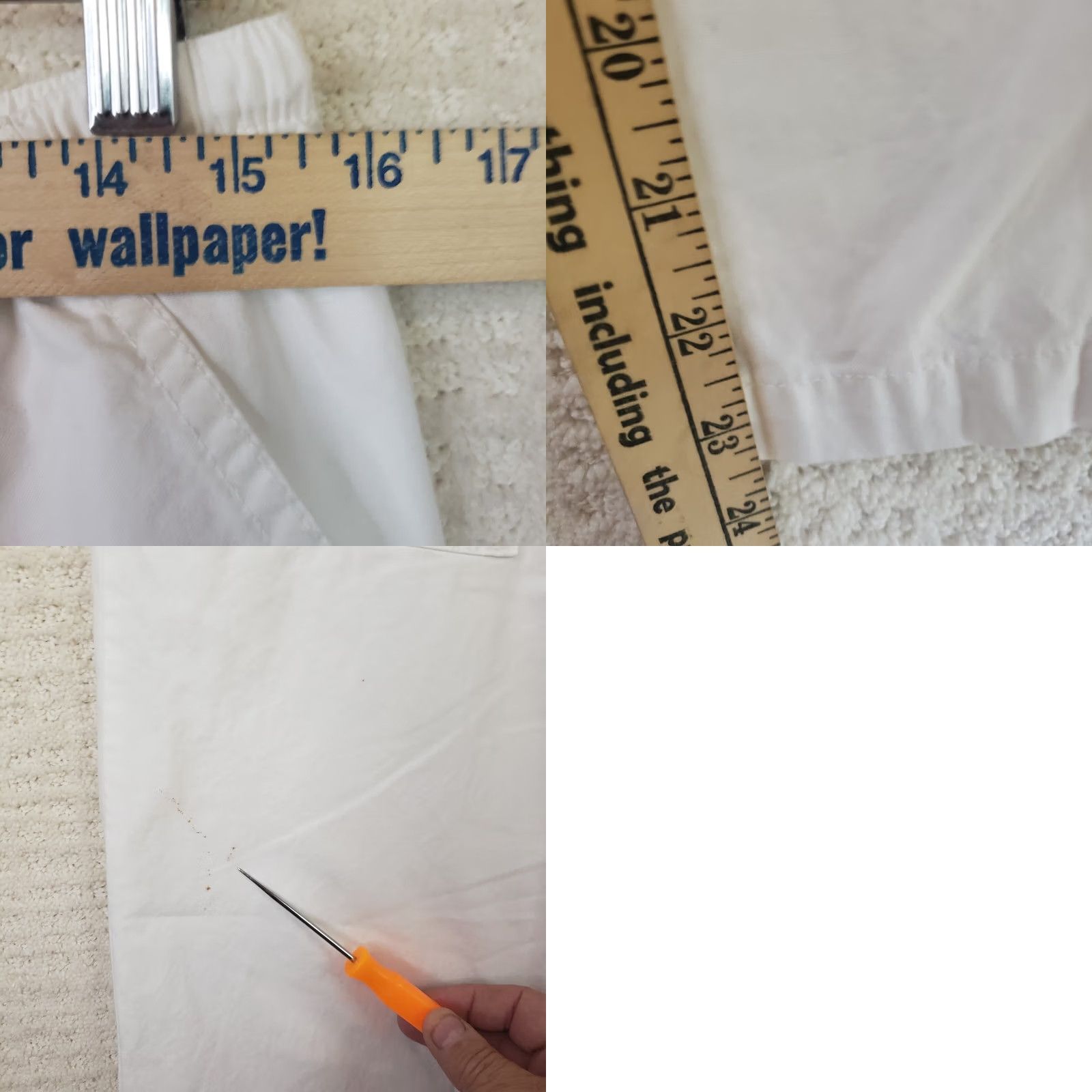 Vintage L.L. Bean Pants Women's S White Cotton Straight Leg Drawstring 30Wx23.5L Vintage No Size 36" / US 14 / IT 50 - 9 Thumbnail