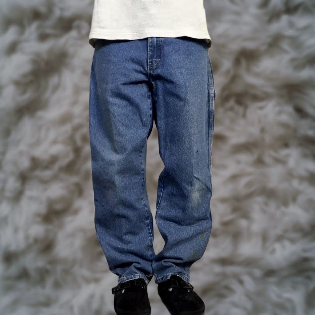 Dickies Dickies Jeans Carpenter Relaxed Fit 34x32 Blue Medium Wash Denim Workwear Men Vintage No Size US 34 / EU 50 - 1 Thumbnail