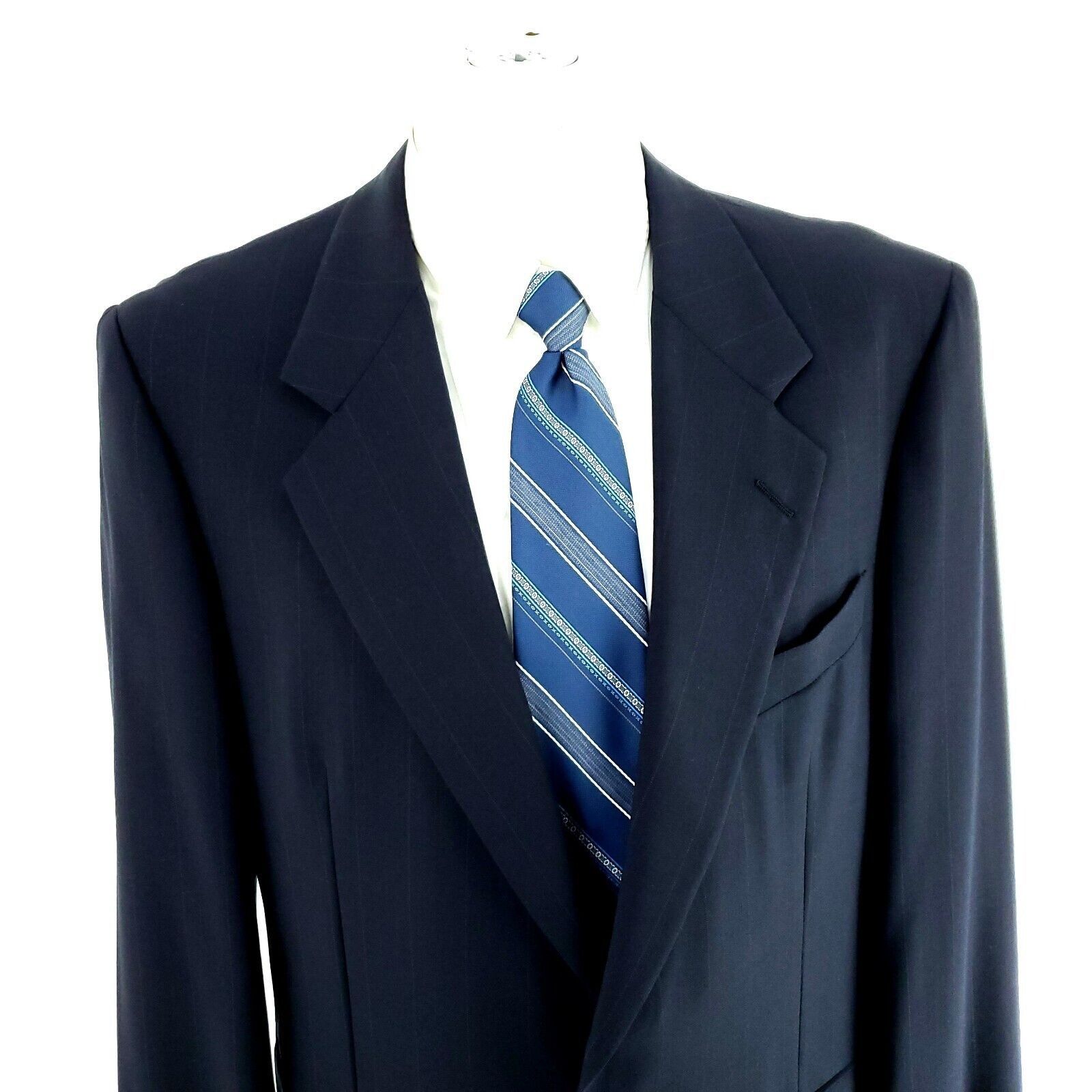Hickey Freeman Hickey Freeman Boardroom Wool 2 Button Suit Jacket 42R Blue Size 42R - 1 Thumbnail