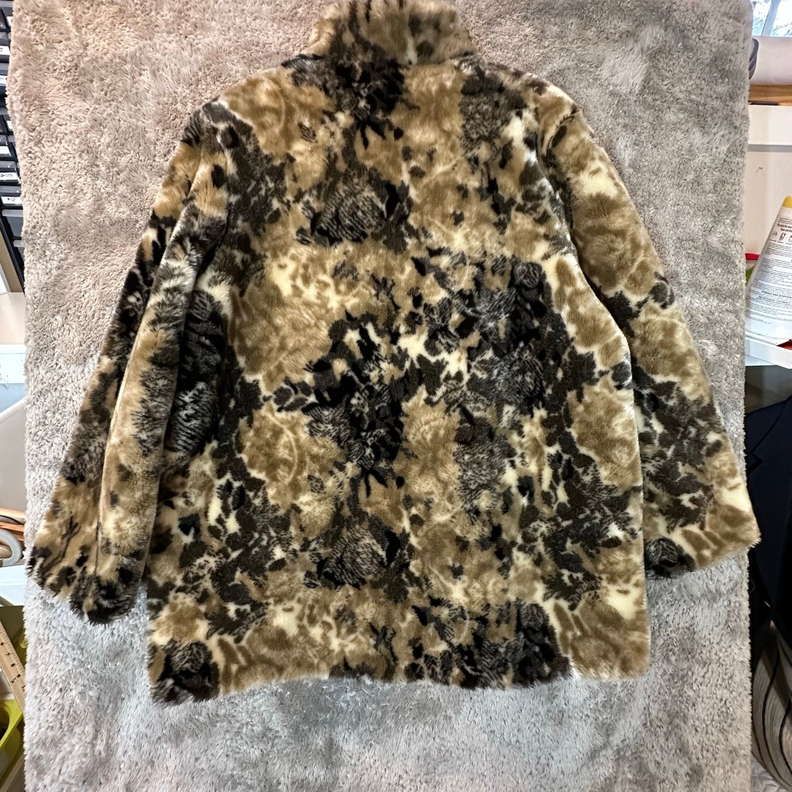 Other Maria Dionisiou Plush Faux Fur Swing Coat Leopard Animal XL Size XL / US 12-14 / IT 48-50 - 4 Thumbnail