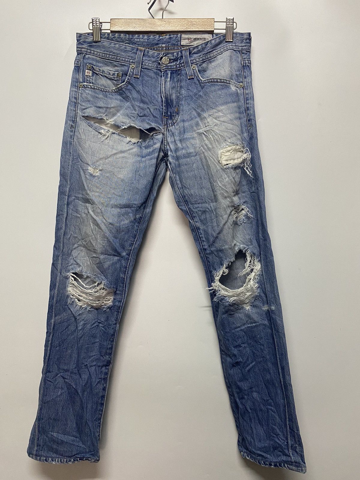AG Adriano Goldschmied AG Adriano Goldschmied Distressed Denim Jeans Size 30" / US 8 / IT 44 - 1 Thumbnail