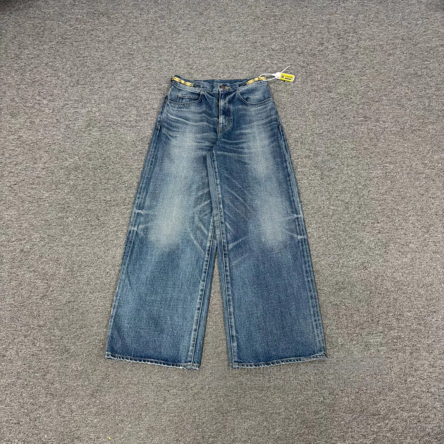 Celine CELINE Love-themed metal chain; washable wide-leg jeans| Size 29" - 1 Thumbnail