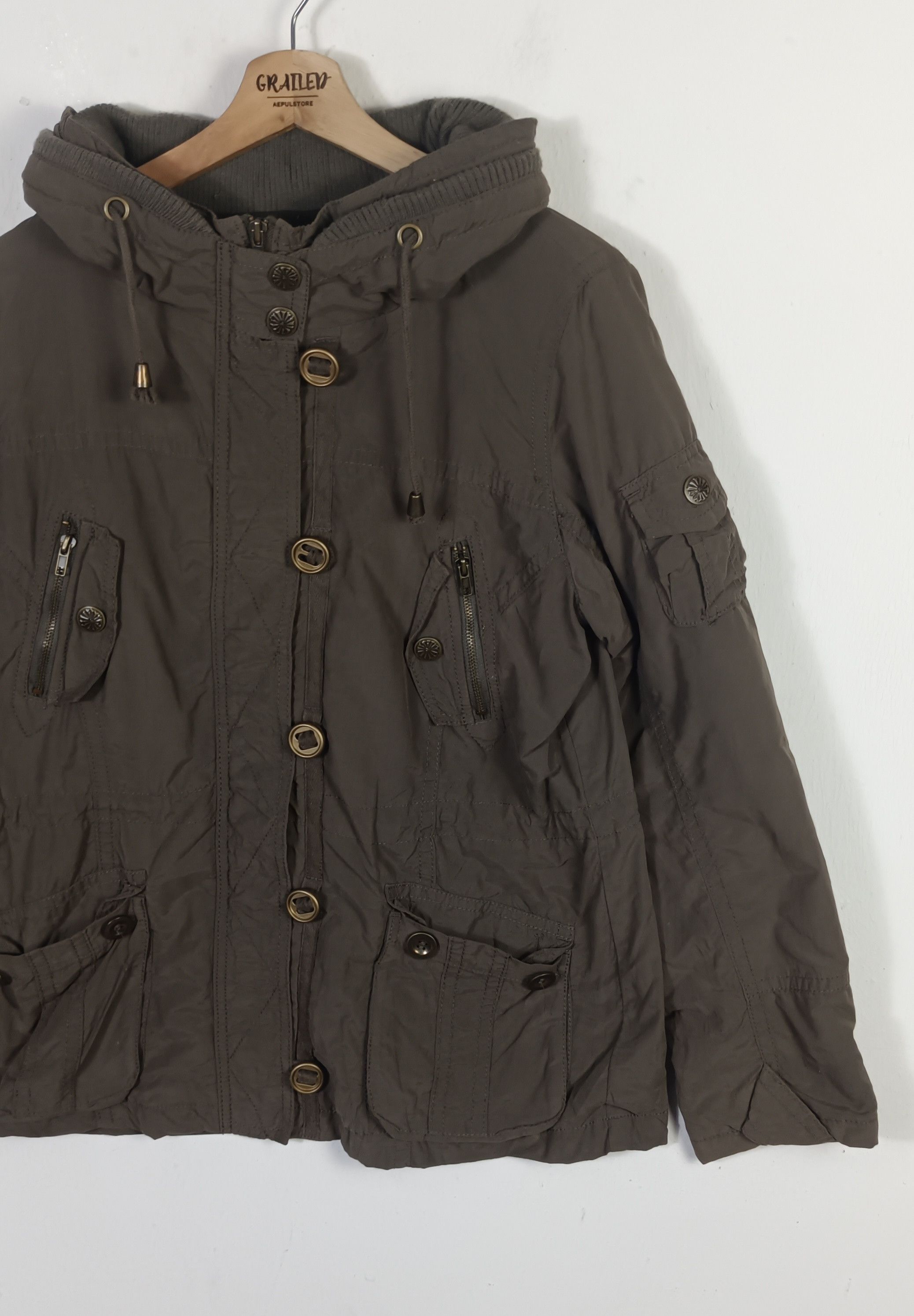 Japanese Brand 🇯🇵US Army Type Air Force 07 Flight Tactical Pocket Jacket Size US L / EU 52-54 / 3 - 3 Thumbnail