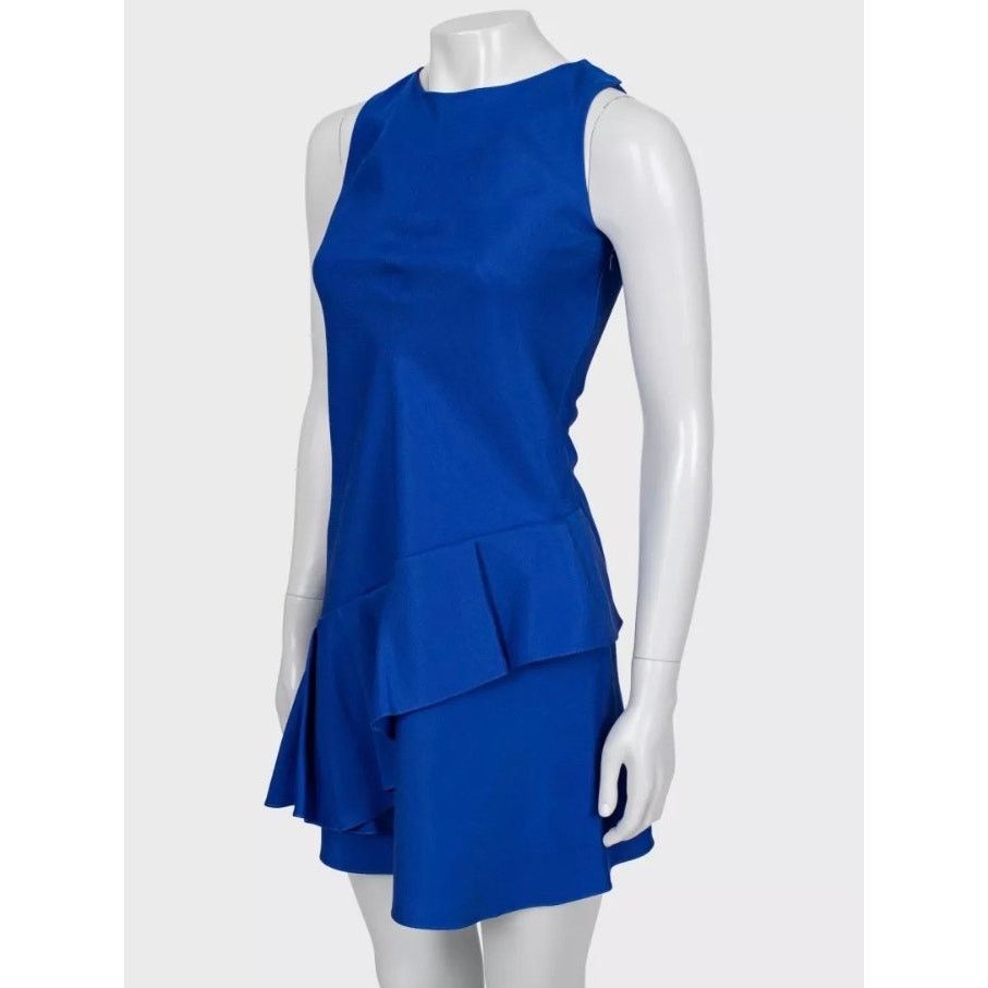 Dior Christian Dior Vintage Blue Silk Blend A-Line Dress Sz.40/S Size S / US 4 / IT 40 - 2 Thumbnail