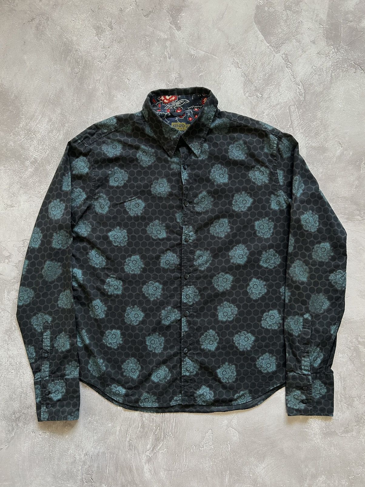 Designer × Kenzo KENZO Homme All over Flowers Print Shirt Size XL Size US XL / EU 56 / 4 - 2 Thumbnail