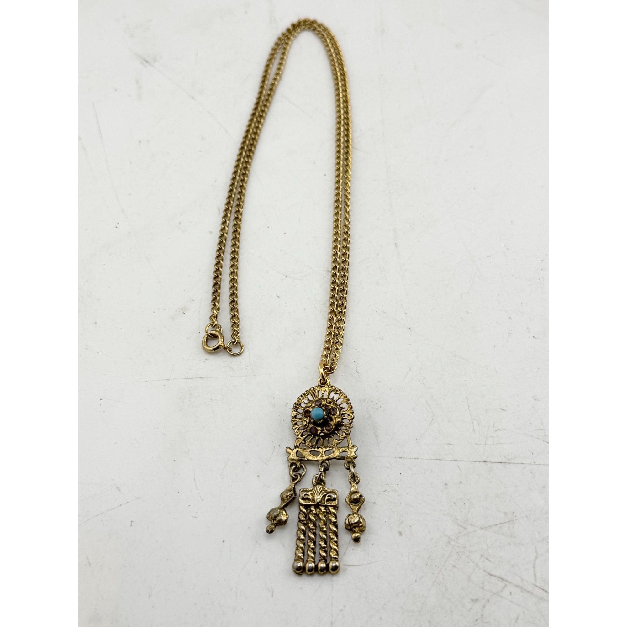Vintage Vintage gold tassel chain necklace Size ONE SIZE - 2 Thumbnail