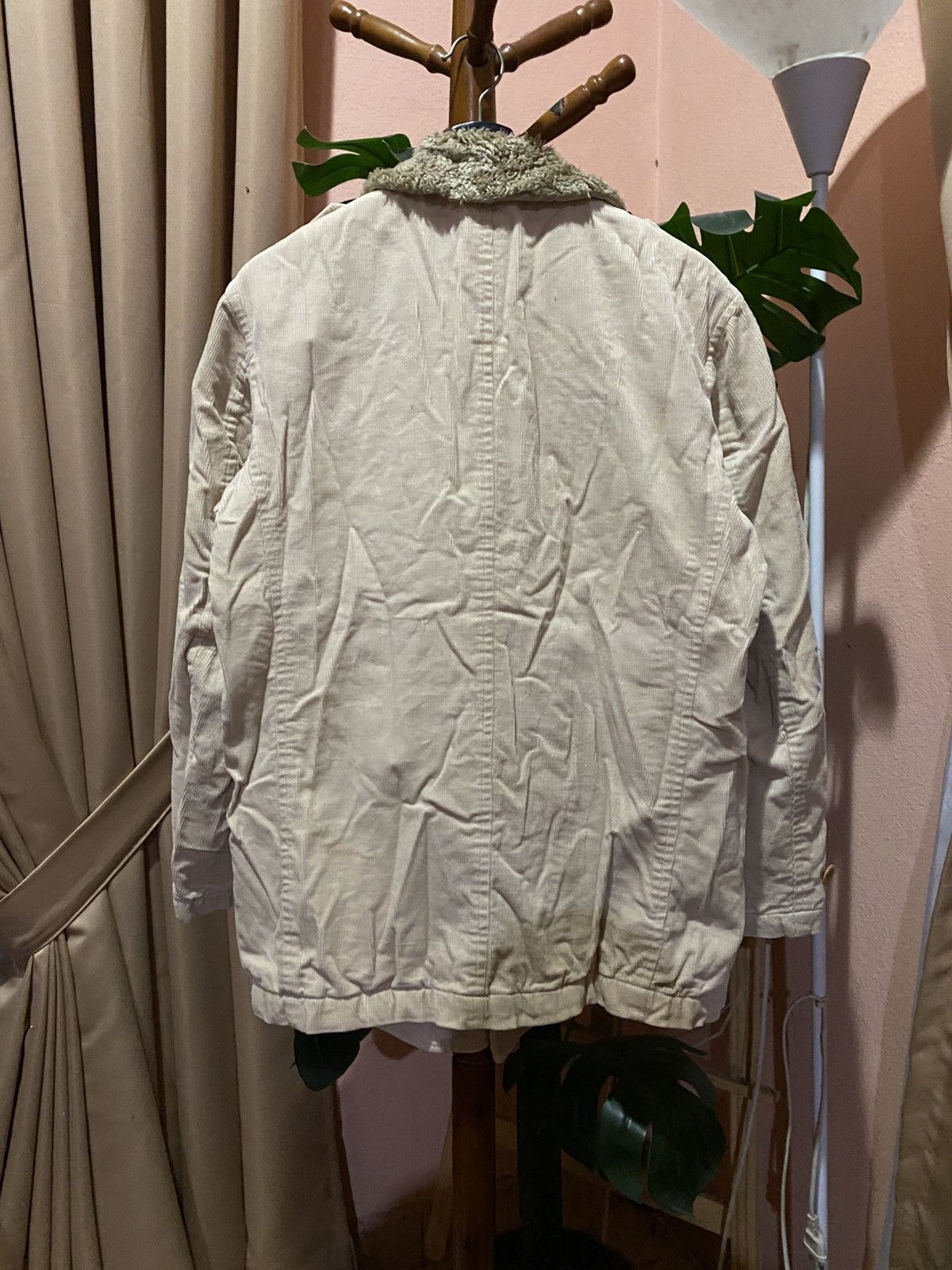 Paul Smith Paul Smith Beige Corduroy Sherpa Collar Double-Breasted Coat Size US M / EU 48-50 / 2 - 7 Thumbnail