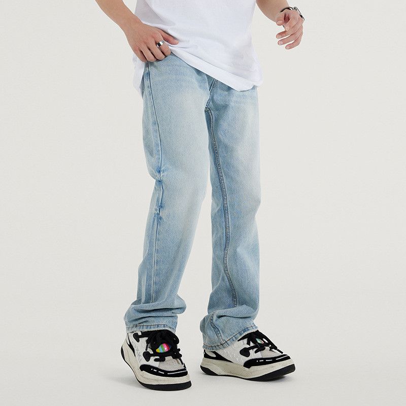 Jean Men's American Loose-Fit Vintage Heavy-Wash Denim Jeans Size US 32 / EU 48 - 3 Thumbnail