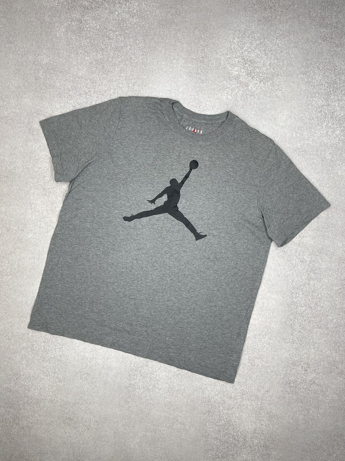 Jordan Brand Mens Jordan JumpMan T Shirt Grey Big Logo Nike Y2K TECH ACG Size US XL / EU 56 / 4 - 1 Thumbnail