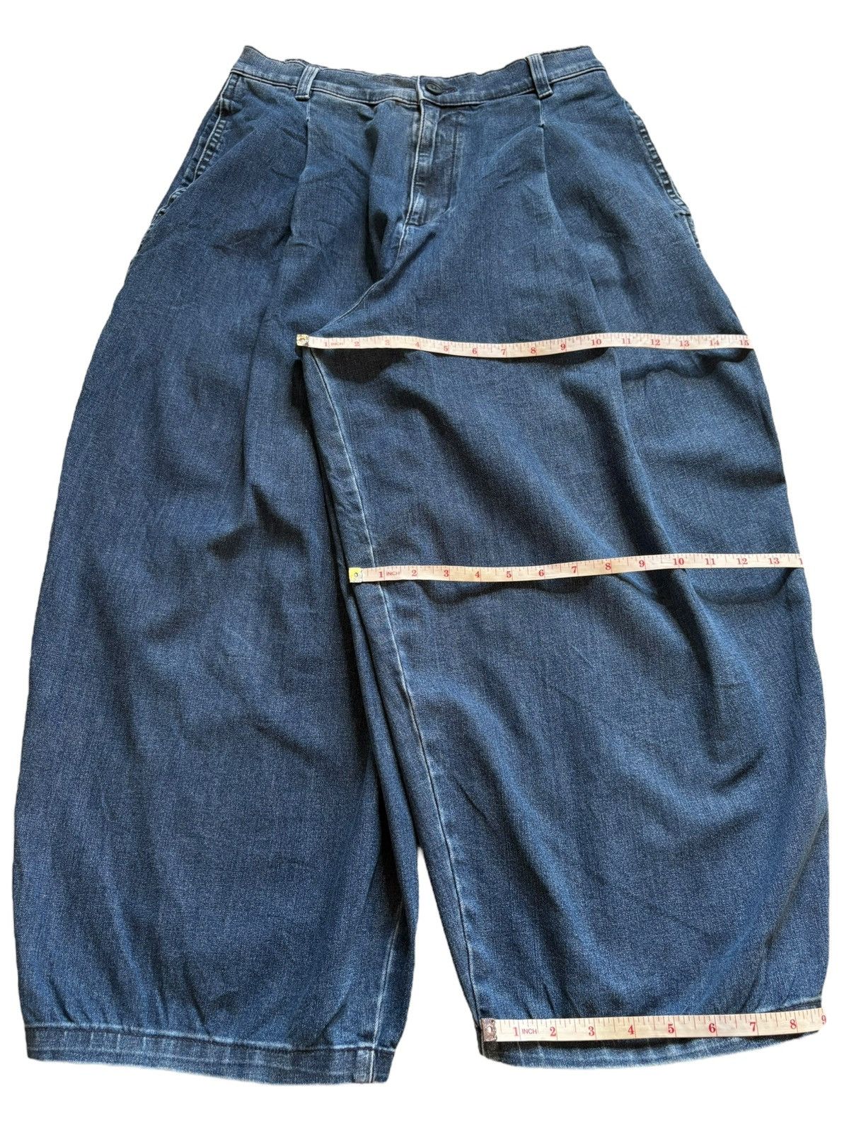 Japanese Brand Vintage Japanese Brand Mud Wash Baggy Jean Shorts Jorts Size US 29 - 14 Thumbnail