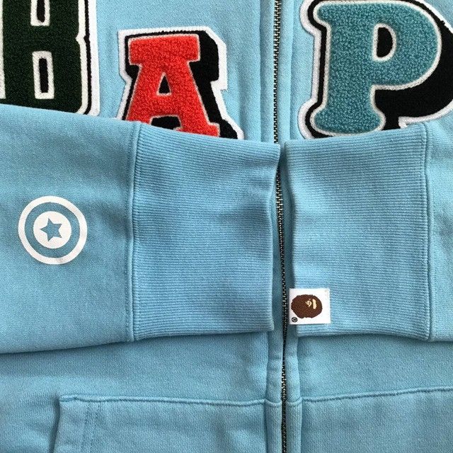 Bape BAPE logo multi fonts shark full zip hoodie a bathing ape Size US L / EU 52-54 / 3 - 7 Thumbnail