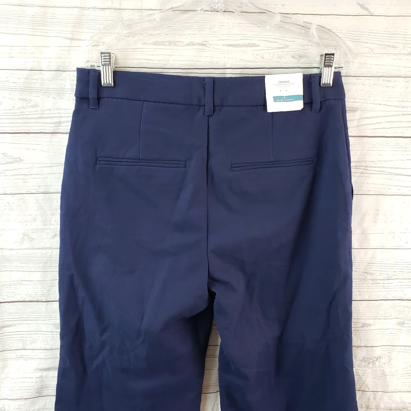 Old Navy Old Navy Womens Wide Leg Crop Pants Sz 8 Blue High Rise Cotton Blend Pants Womens Wide Leg Crop Blue 8 Cotton Blend High Rise Size 30" / US 8 / IT 44 - 4 Thumbnail