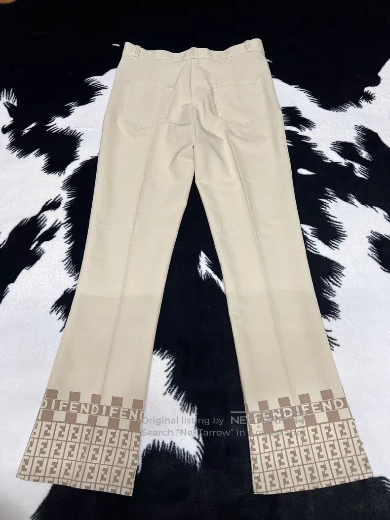 Fendi Fendi size M Old Patterned Cuffed Light Blue Trousers Size 22" - 6 Thumbnail