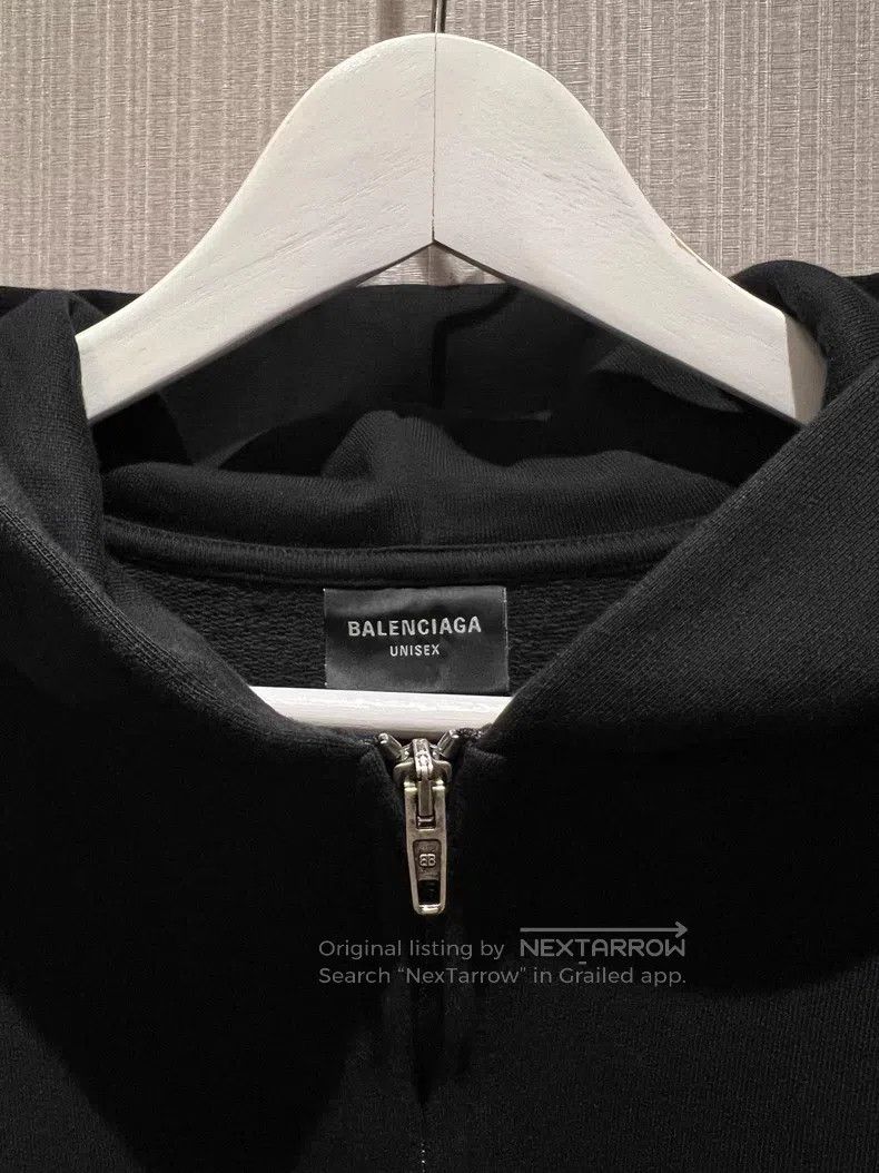 Balenciaga Balenciaga Tag Pull Zip Hoodie Size US L / EU 52-54 / 3 - 5 Thumbnail