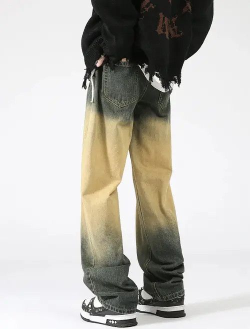 Japanese Brand nezawa x ouchi Streetwear Gradient Washed Jeans Trousers Size US 36 / EU 52 - 5 Thumbnail