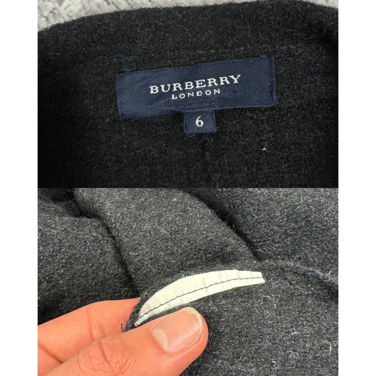 Burberry Burberry London Women's Black Front Button Utility Jacket 6 Size M / US 6-8 / IT 42-44 - 3 Thumbnail