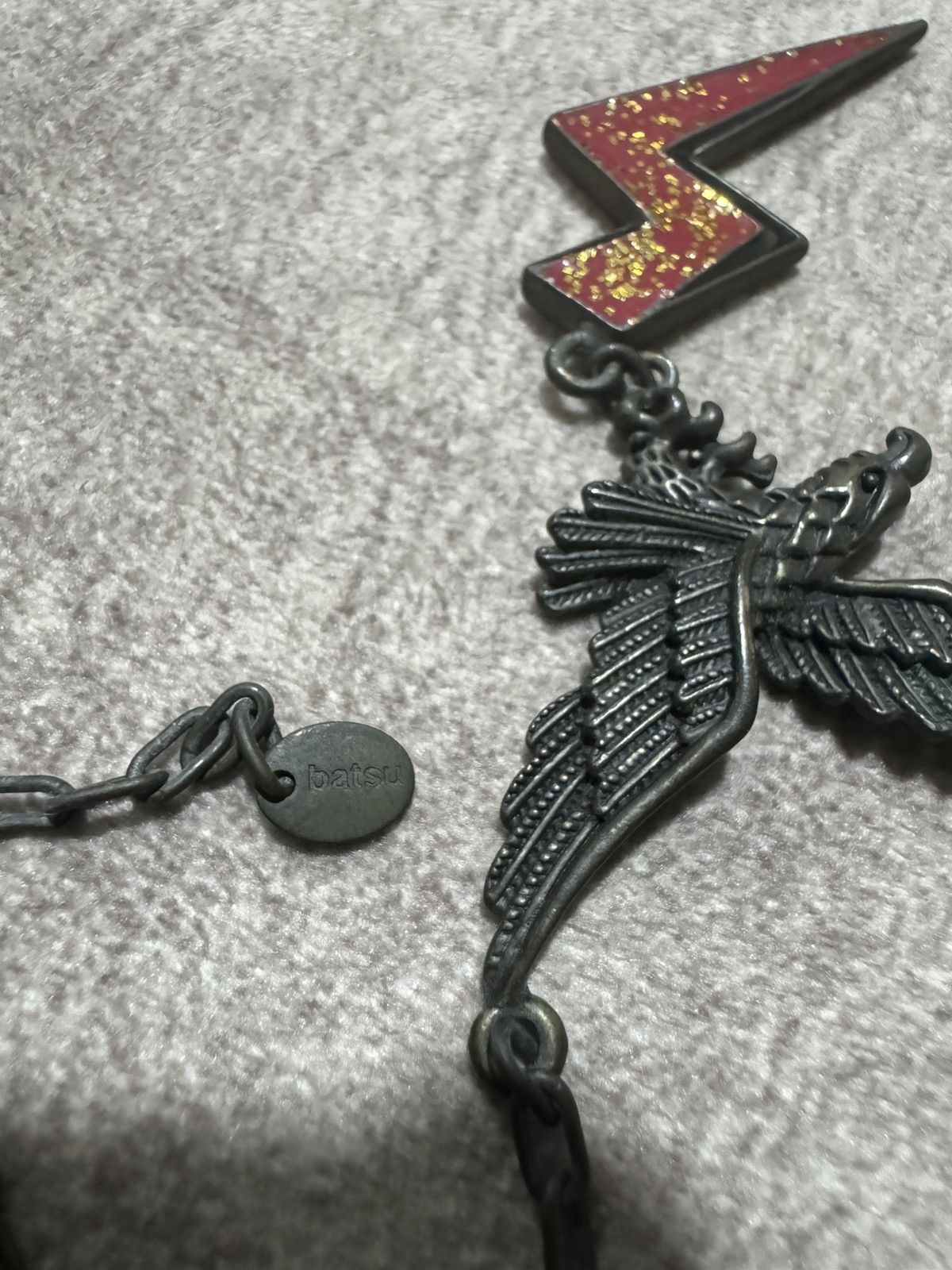 Japanese Brand × Jean Paul Gaultier Batsu Bolt Lightning x Eagle S.Steel Necklace Size ONE SIZE - 4 Thumbnail