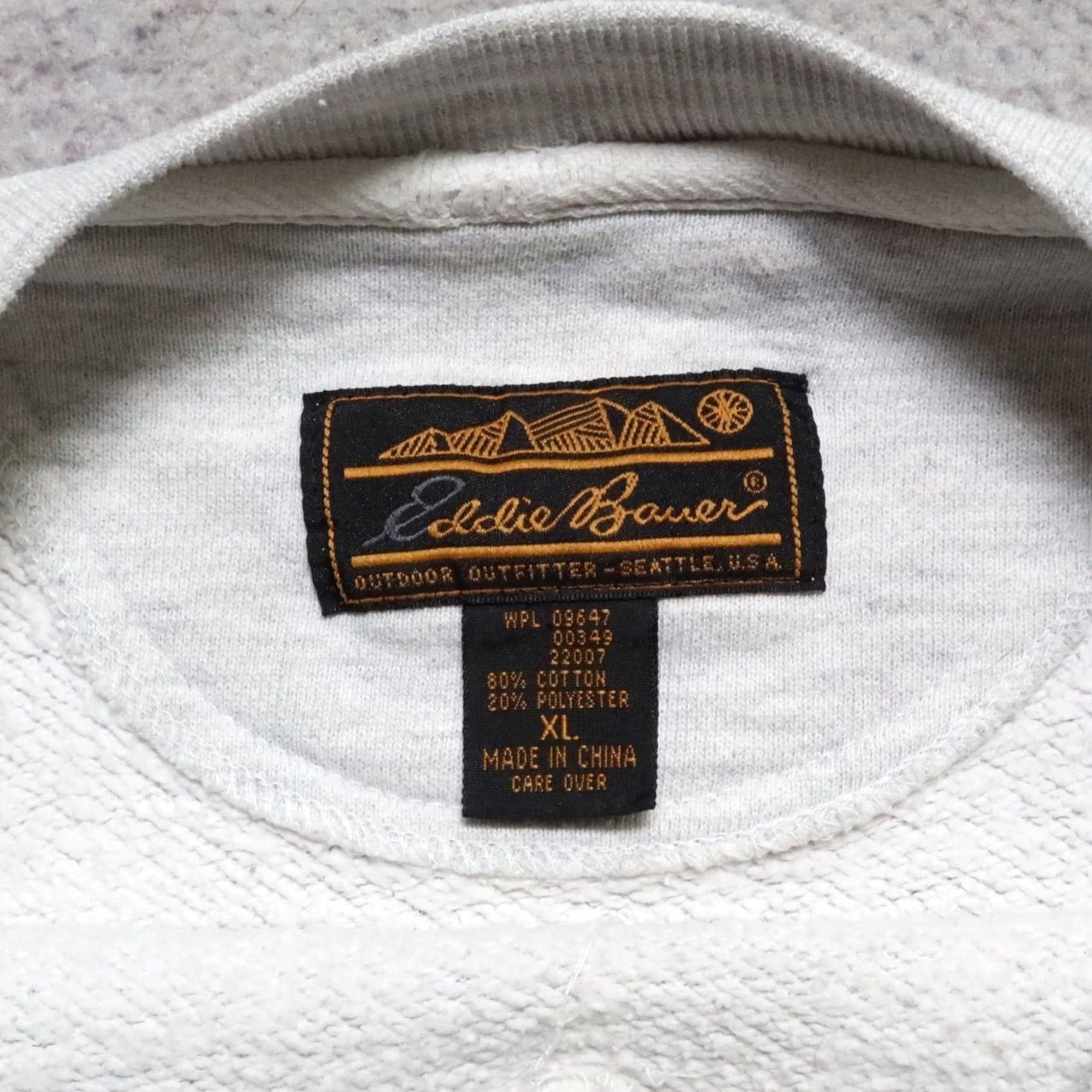 Eddie Bauer Vintage Eddie Bauer Big Logo Crew Neck Sweatshirt XL Mens Heather 90s Goose Geese Size US XL / EU 56 / 4 - 6 Thumbnail