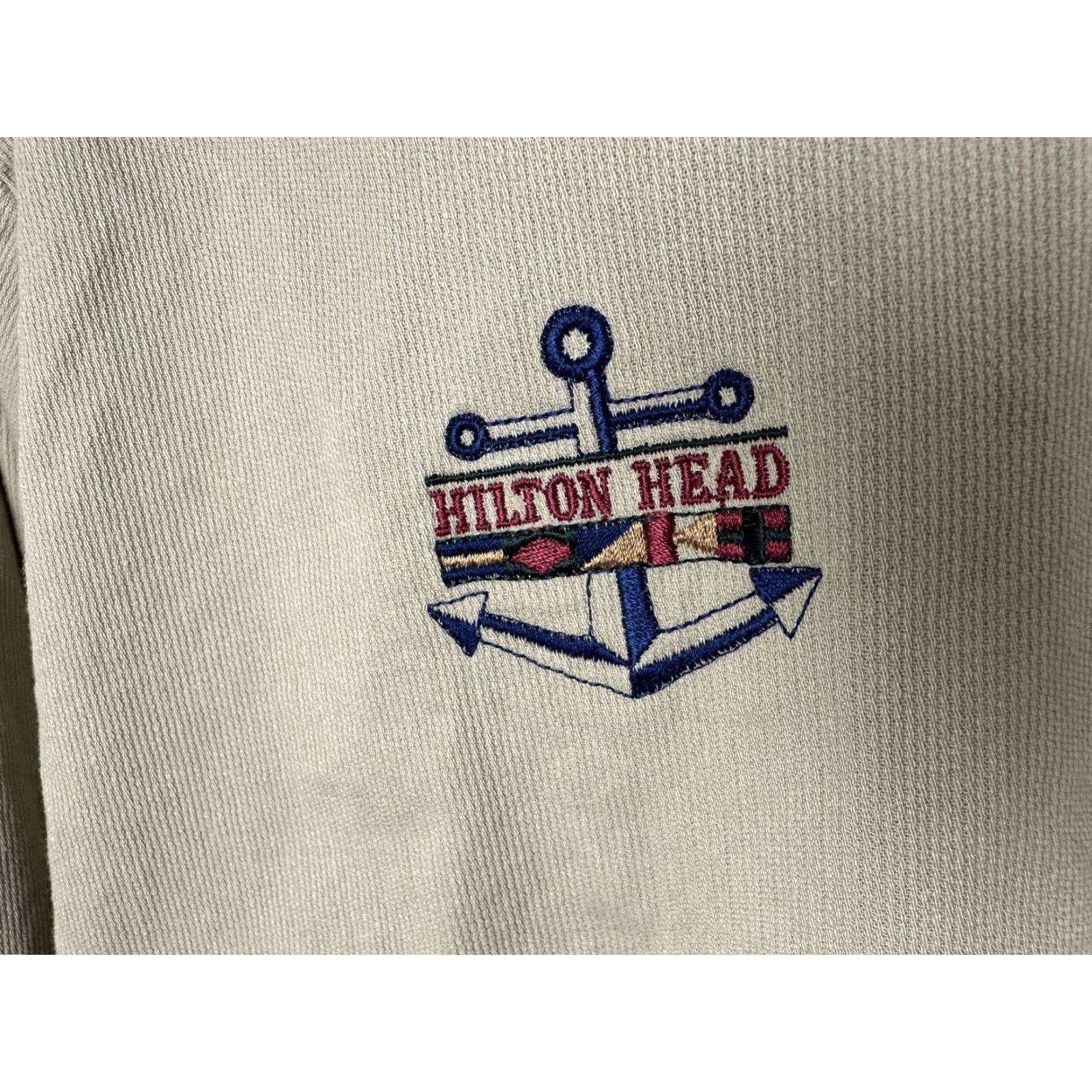 Vintage VINTAGE Crystal Springs Khaki Shirt Men XL Heavyweight Ribbed Cotton Embroidered Pockets Button-Up 90s Nautical casual Mens Size US XL / EU 56 / 4 - 6 Thumbnail