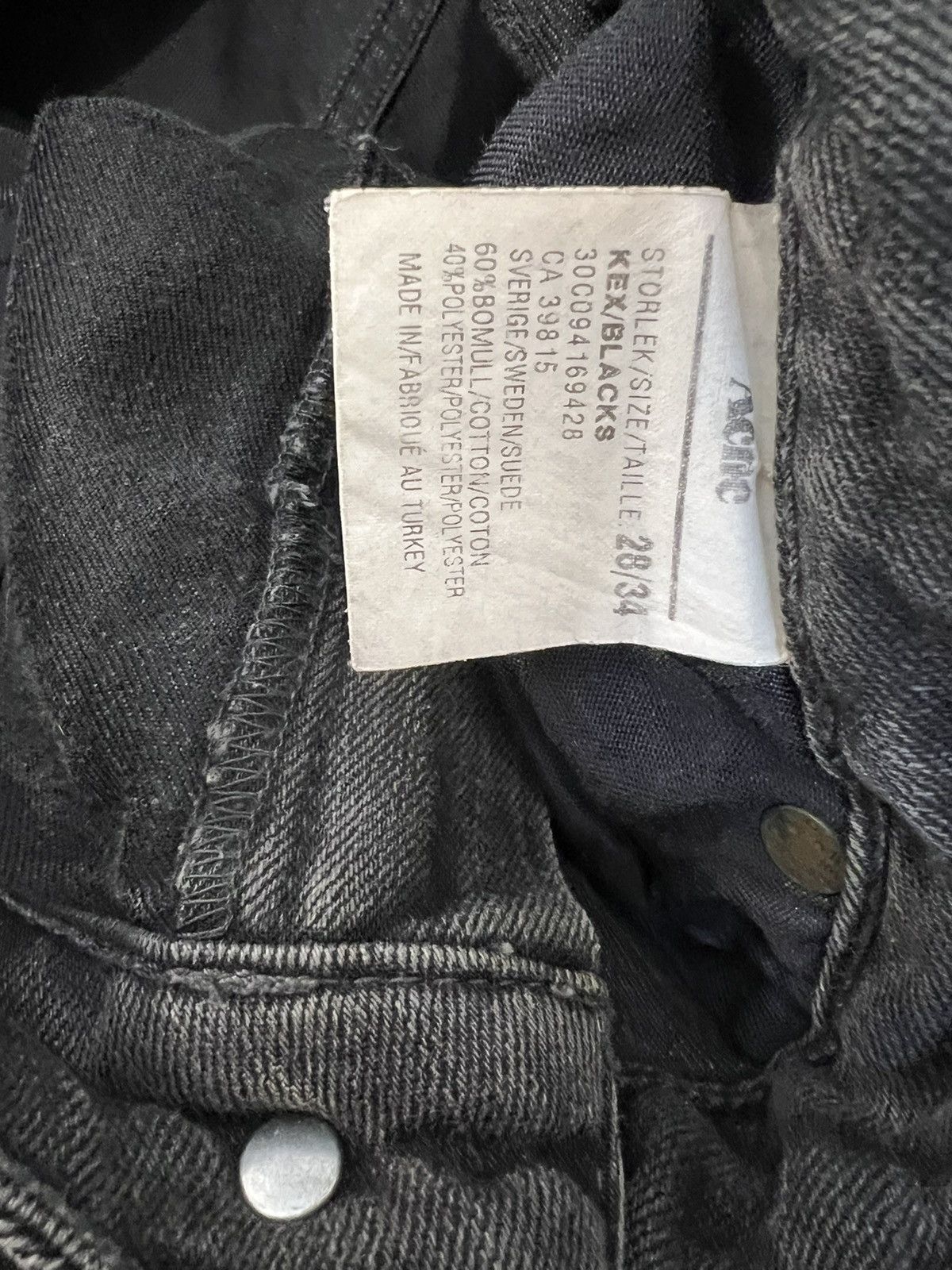 Acne Studios Womens acne studios kex/blacks jeans Size 28" / US 6 / IT 42 - 5 Thumbnail