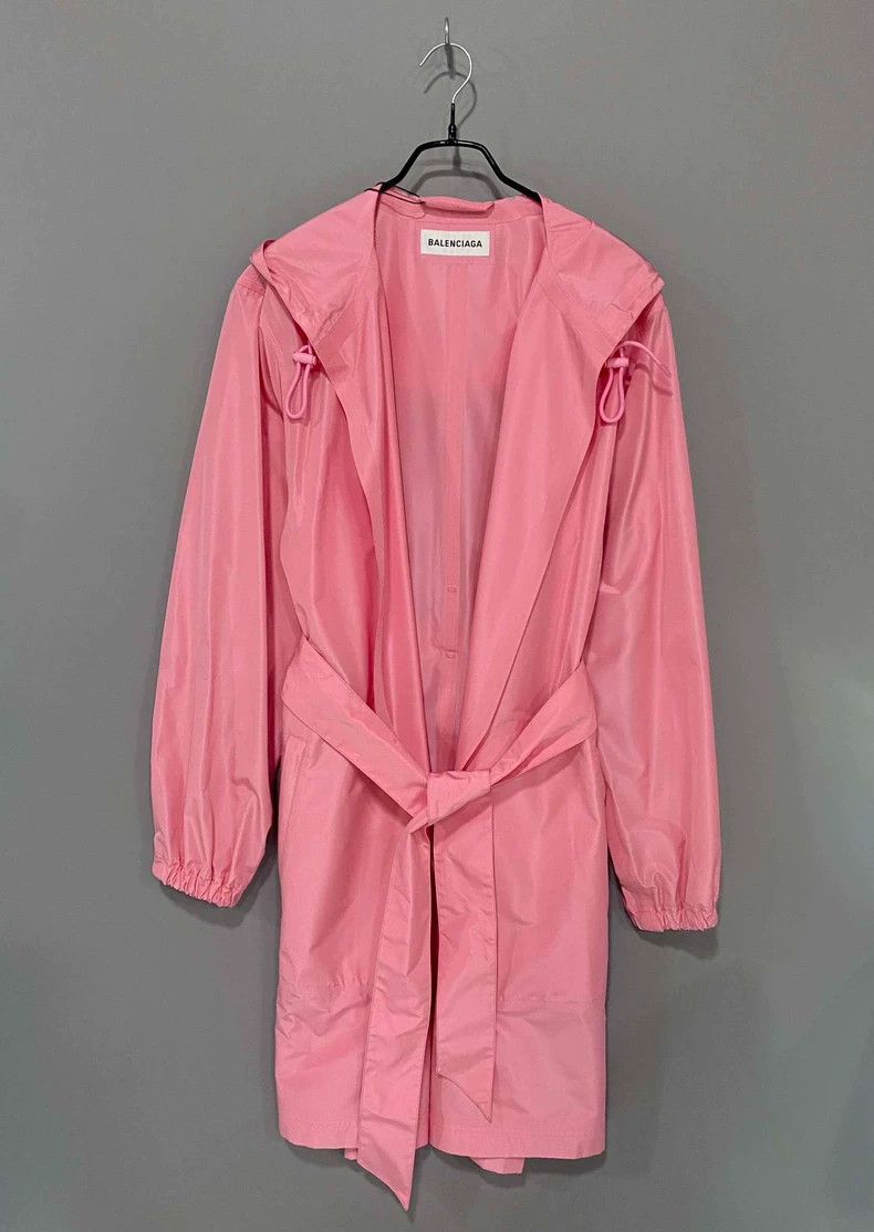 Balenciaga Balenciaga Light Pink Belted Hooded Windbreaker Size S / US 4 / IT 40 - 1 Thumbnail