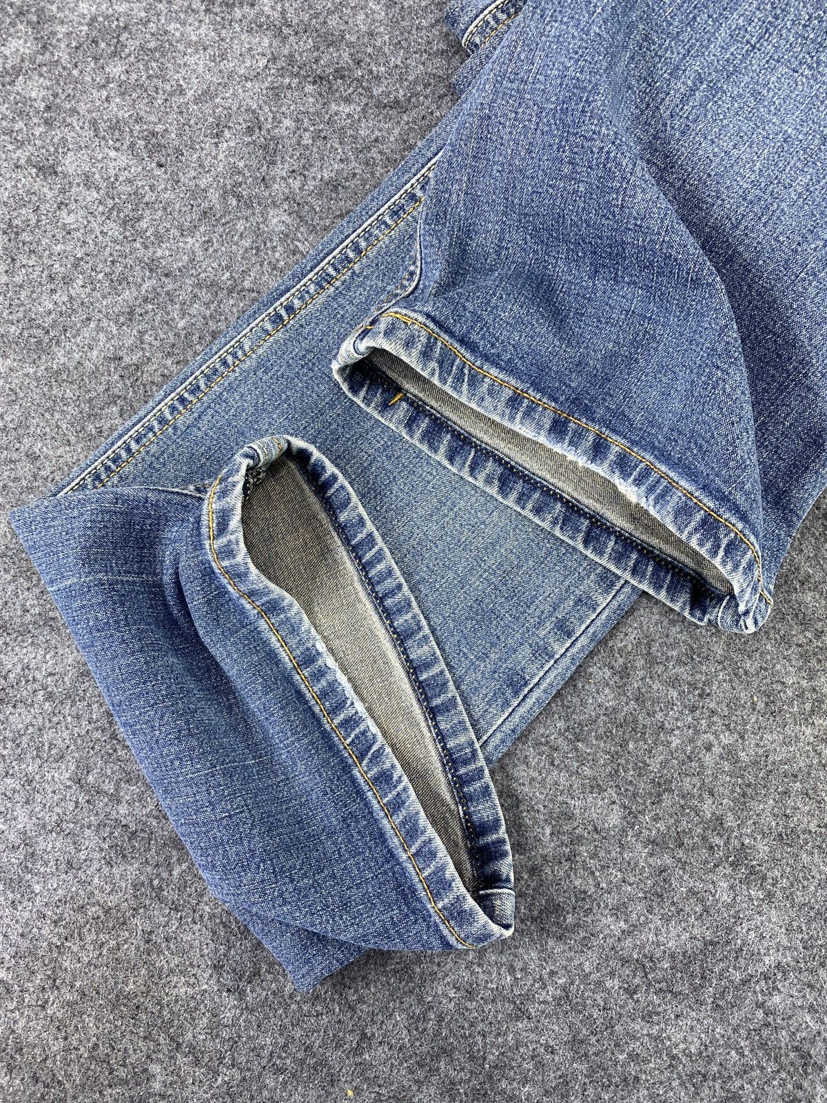 Edwin × Jean Vienus Jean by Something Edwin Flare Blue Wash Jeans - J1087 Size 28" / US 6 / IT 42 - 16 Thumbnail