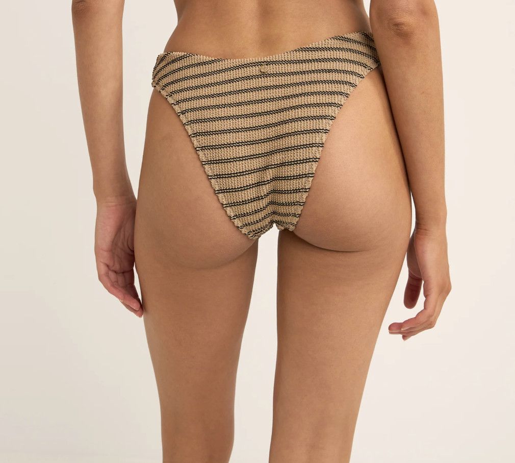 Rhythm Rhythm Sol Stripe Hi Cut Swim Bikini Bottom ( XXL ) Size 38" / US 16 / IT 52 - 2 Thumbnail