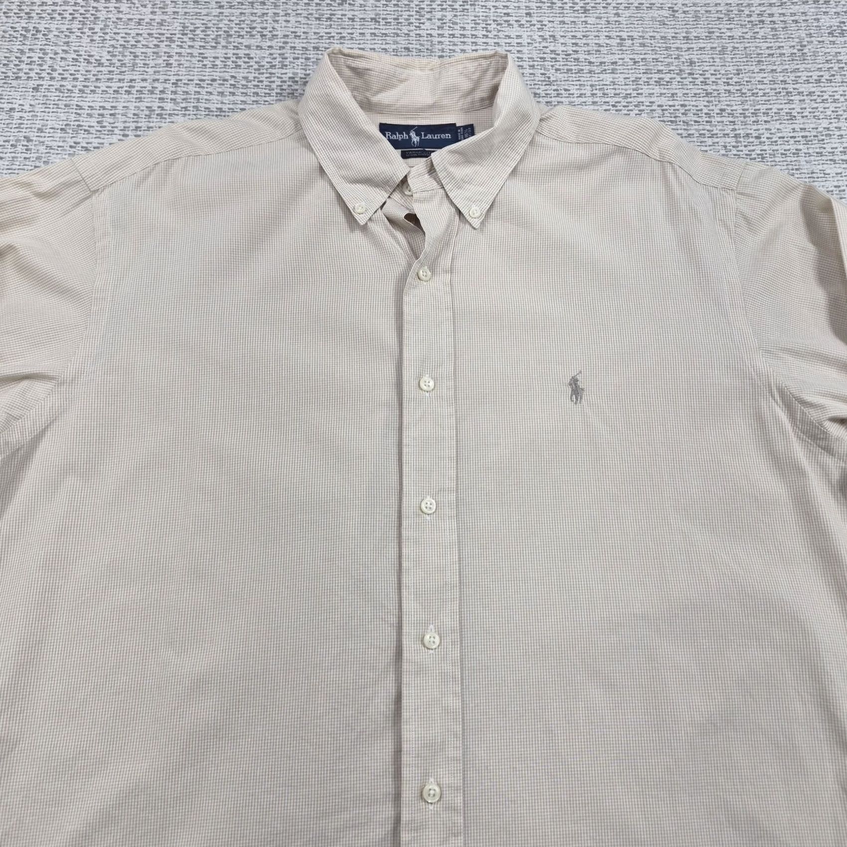 Ralph Lauren VINTAGE Ralph Lauren Dress Shirt Mens 16.5 32/33 Bieje Yarmouth Classic Fit Size 46R - 5 Thumbnail
