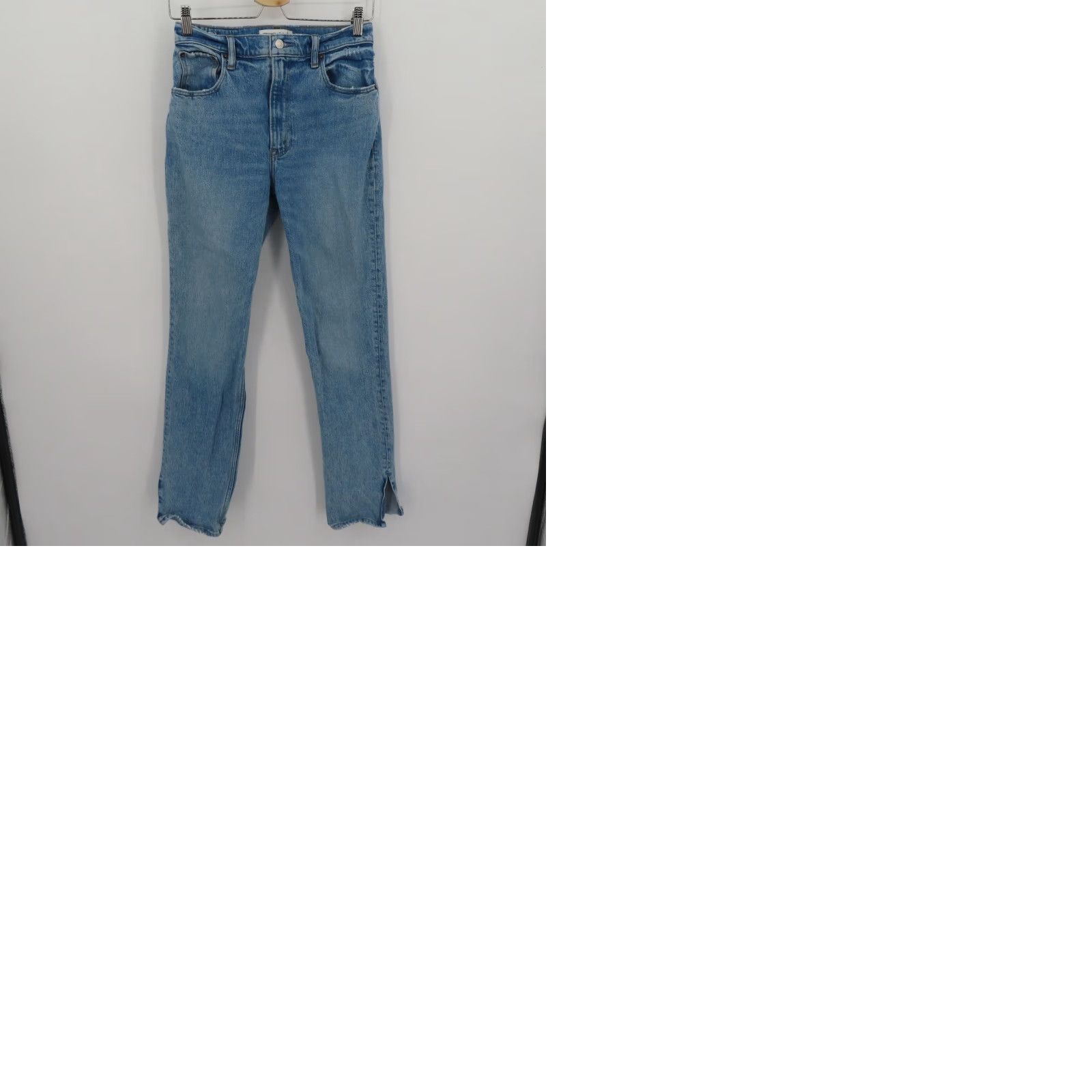 Abercrombie & Fitch VINTAGE Abercrombie & Fitch 90s Straight Ultra High Rise Distressed Denim Jeans Womens Jeans 27 BLUE Size 27" / US 4 / IT 40 - 9 Thumbnail