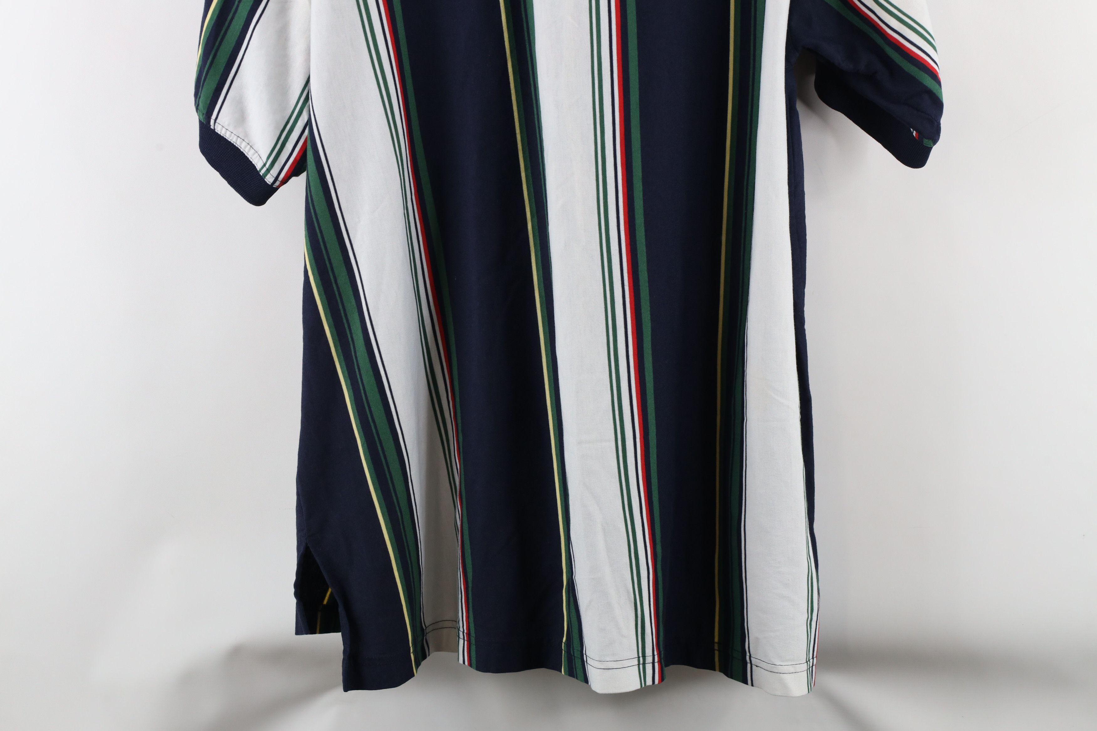 Vintage Vintage 90s Streetwear Rainbow Striped Collared Polo Shirt Size US XXL / EU 58 / 5 - 14 Thumbnail