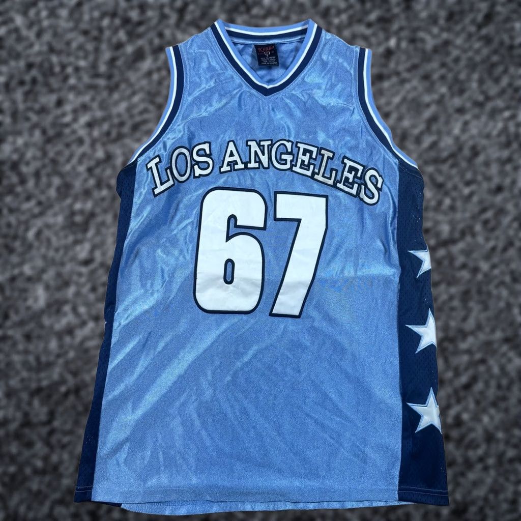 Vintage VINTAGE Kenpo Basketball Jersey Tank Mens Small Los Angeles #67 Powder Blue Blue Size US S / EU 44-46 / 1 - 1 Thumbnail
