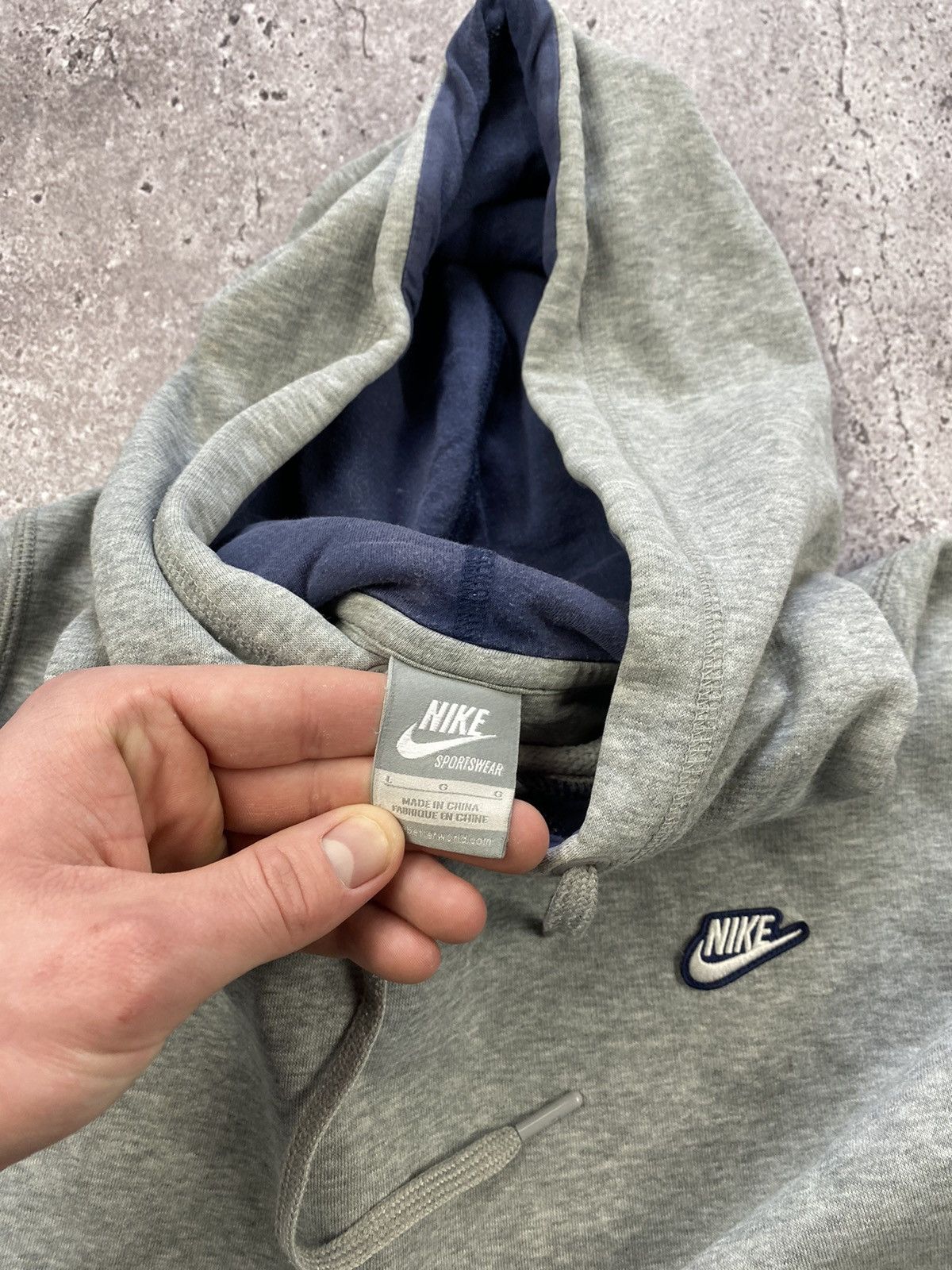 Japanese Brand × Nike × Vintage Nike Vintage Hoodie Big Logo Japanese Y2K Boxy Cropped Rare Size US L / EU 52-54 / 3 - 6 Thumbnail
