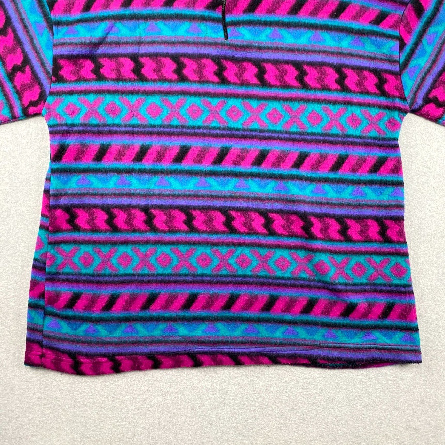 Vintage VINTAGE CR & Me Sweater Women 2XL Aztec Geometric 1/4 Zip Shoulder Pads USA Made Size XXL / US 16-18 / IT 52-54 - 3 Thumbnail