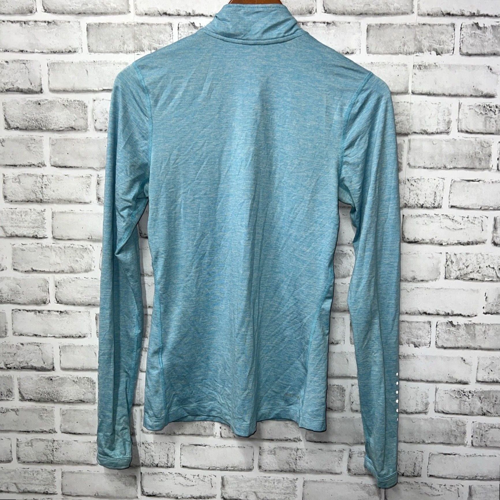 Nike Nike Running Half Zip Pullover Shirt Womens XS Teal Near Mint Condition Size XS / US 0-2 / IT 36-38 - 4 Thumbnail
