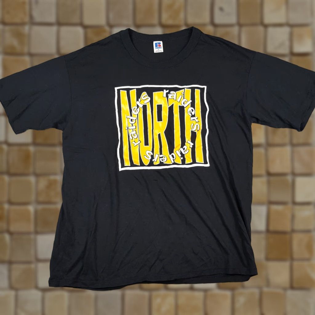 Russell Athletic Vintage 90s North Raiders School Black Tee Men's Size XL College Sports T Shirt Size US XL / EU 56 / 4 - 1 Thumbnail