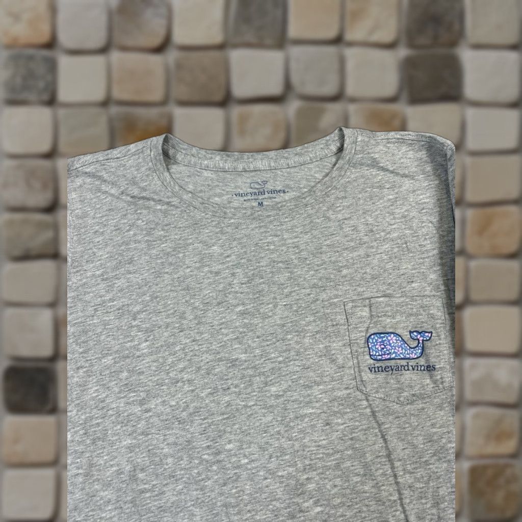 Vineyard Vines Vineyard Vines Shirt Mens Medium Gray Cotton Pullover Size US M / EU 48-50 / 2 - 1 Thumbnail