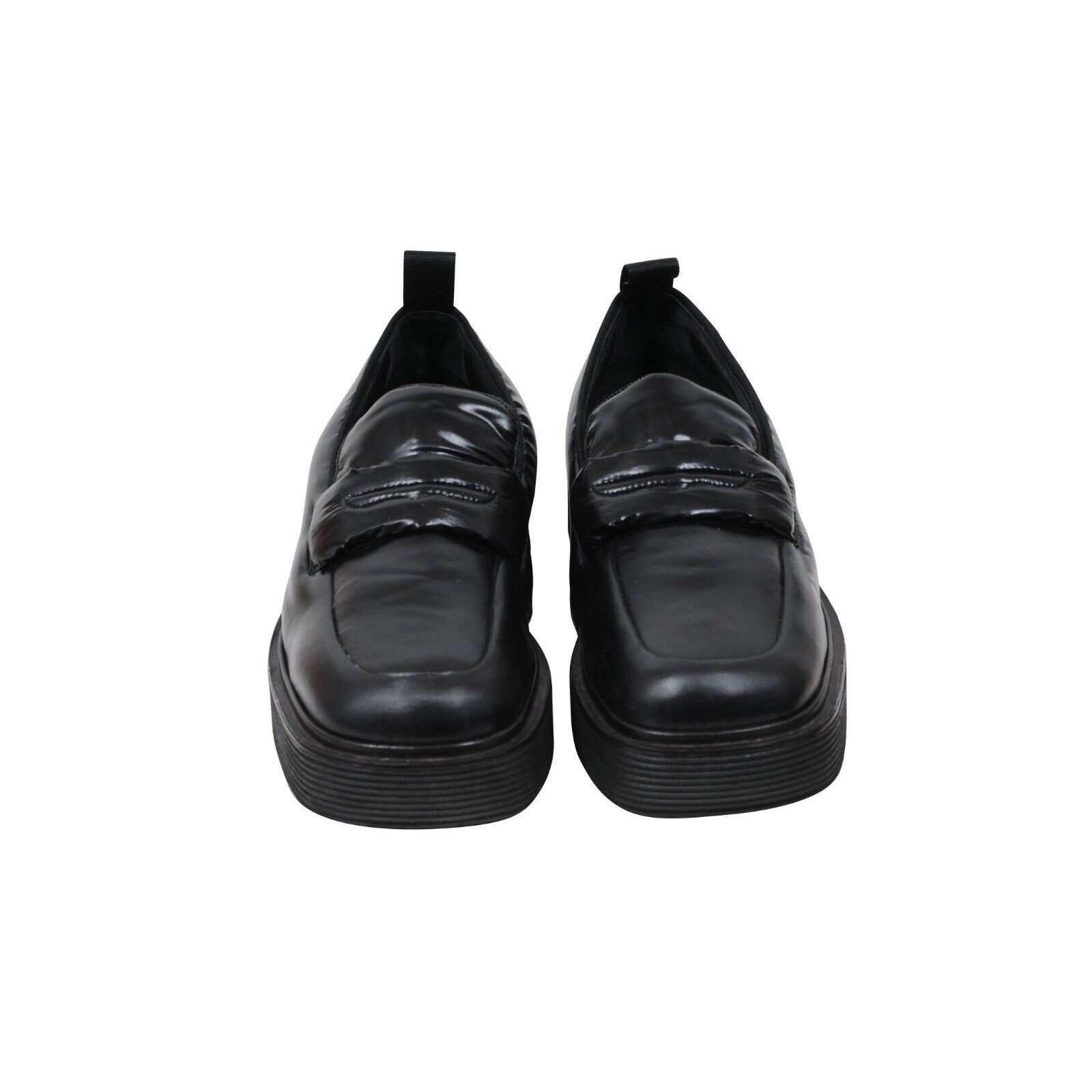 Marni Square Toe Platform Loafers Black Nylon - 02032 Size US 12 / EU 45 - 2 Thumbnail