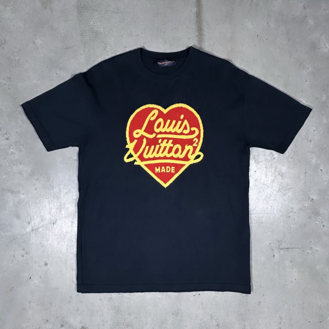 Louis Vuitton HUMAN MADE INTARSIA HEART TEE | Grailed