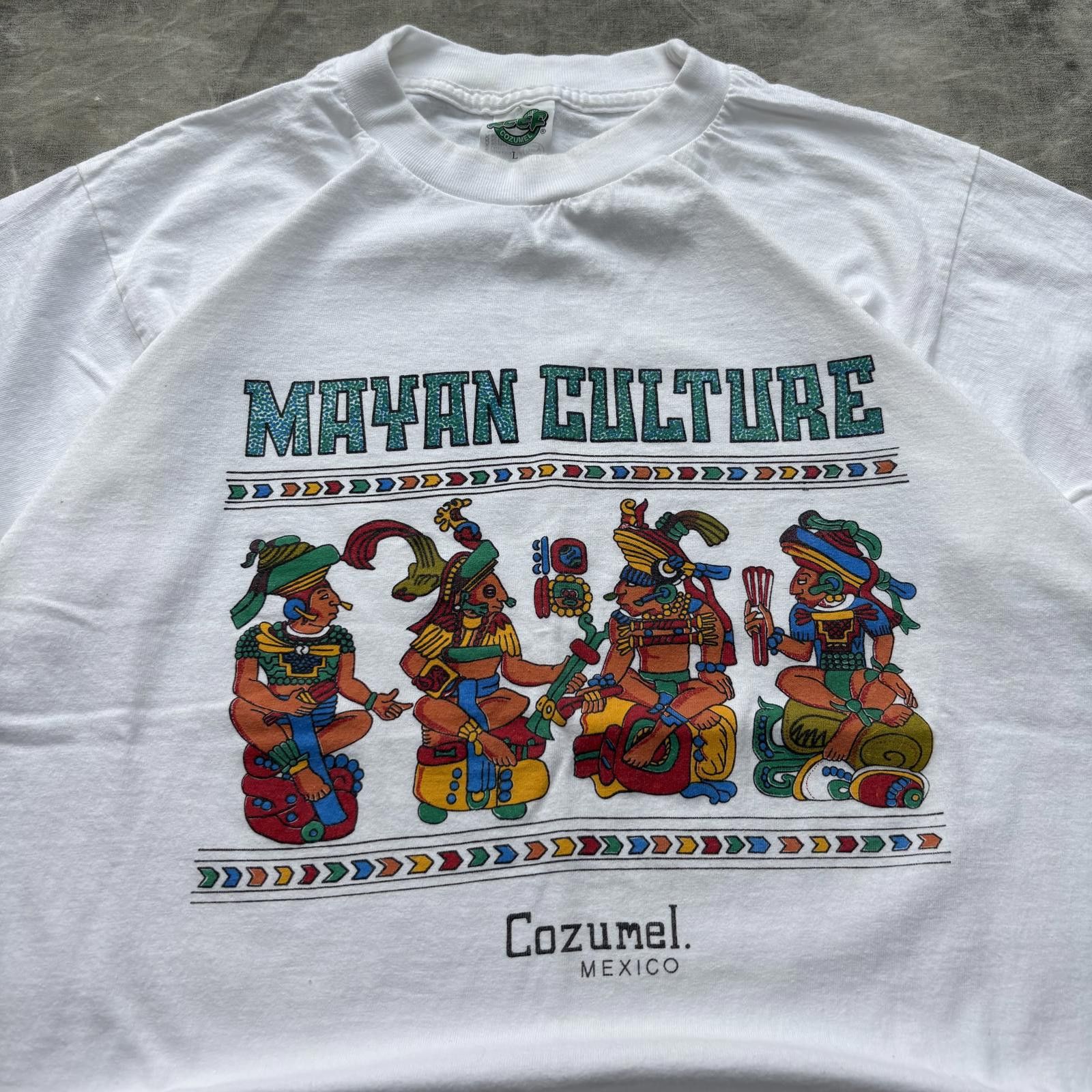 Vintage Vintage 90s Y2K Mayan Culture Aztec Cozumel Mexico Shirt Size US M / EU 48-50 / 2 - 2 Thumbnail
